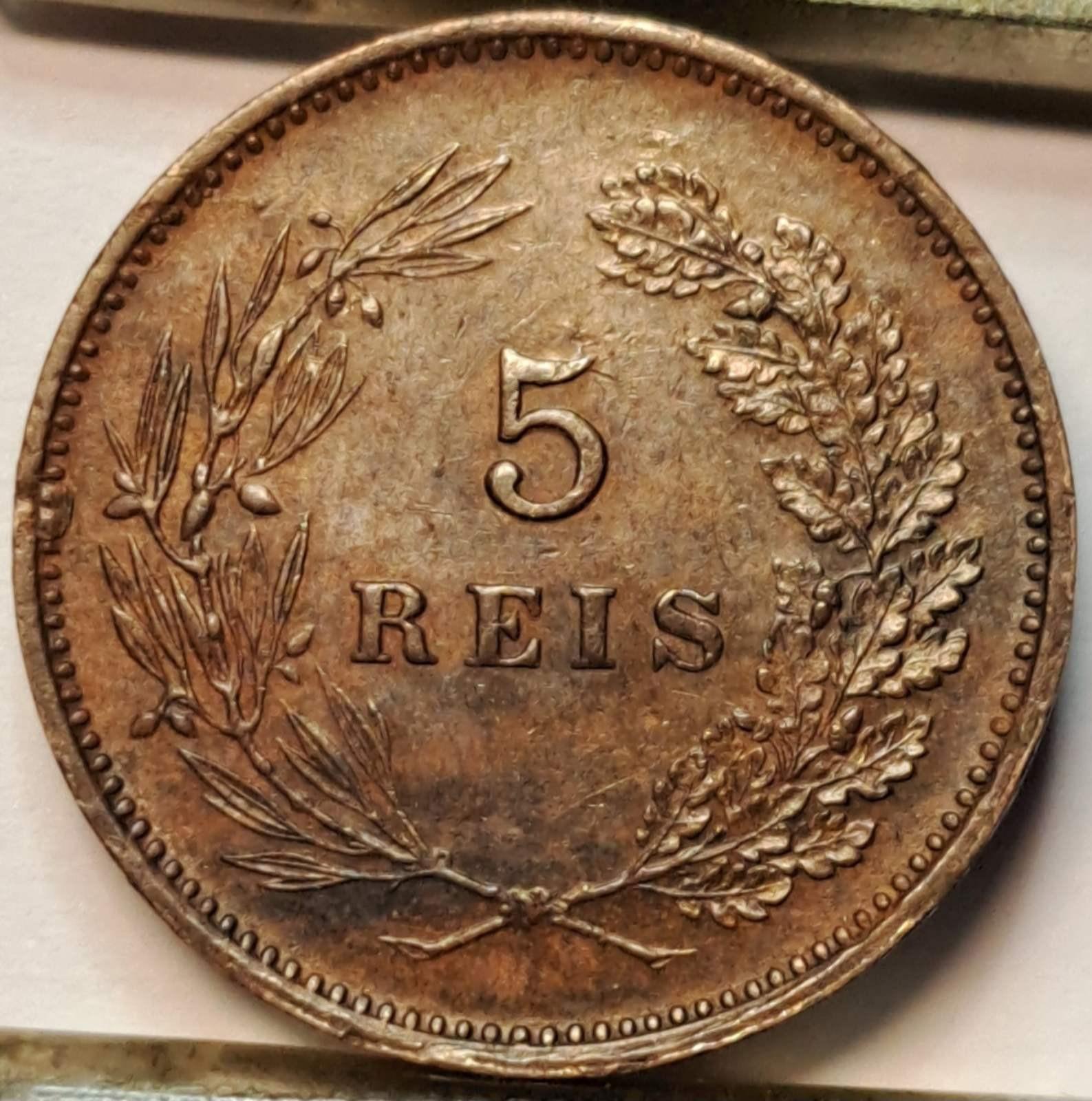 Portugalija 5 Reisai 1910 KM#555 (B53)