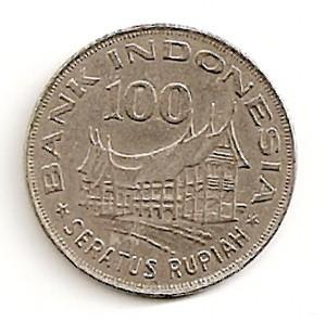 Indonezija. 100 rupijų ( 1978 ) XF