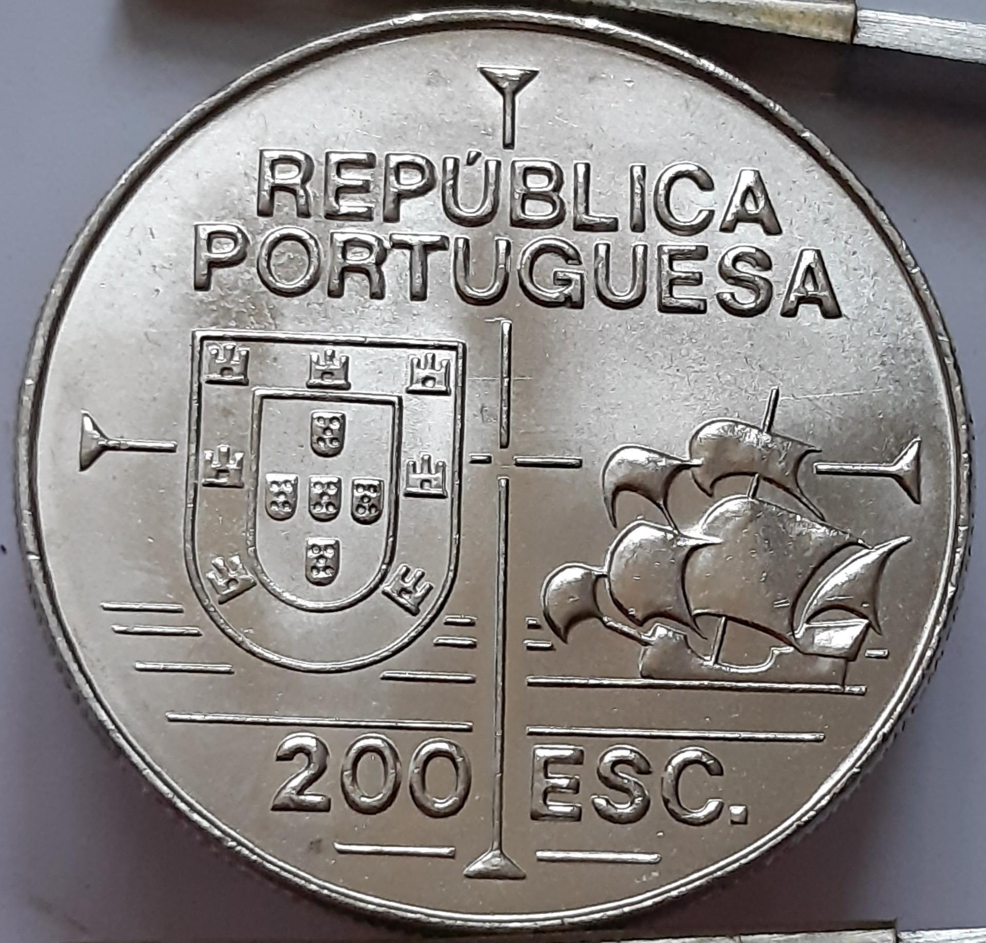 Portugalija 200 Eskudų 1992 KM#661 Proginė (B55)