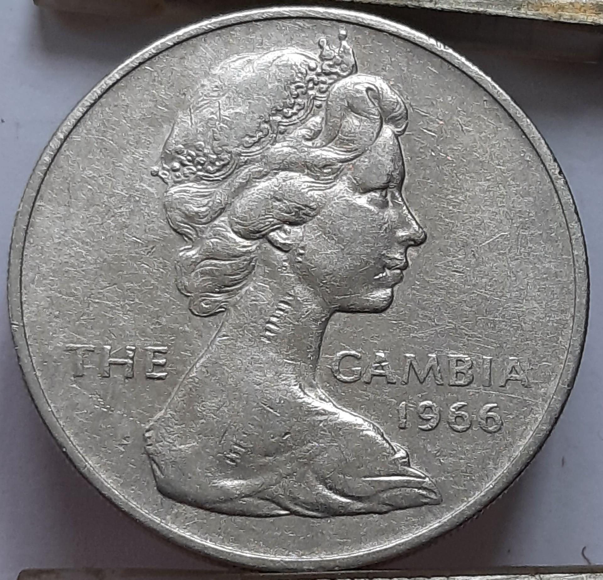 Gambija 2 Šilingai 1966 KM#5 (B60)