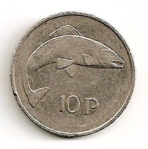 Airija. 10 pensų ( 1980 ) XF