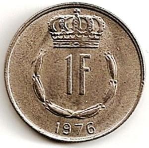 Liuksemburgas. 1 frankas ( 1983 ) XF