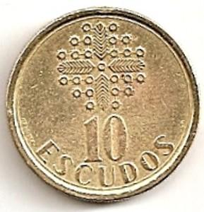 Portugalija. 10 eskudų ( 1987 ) XF