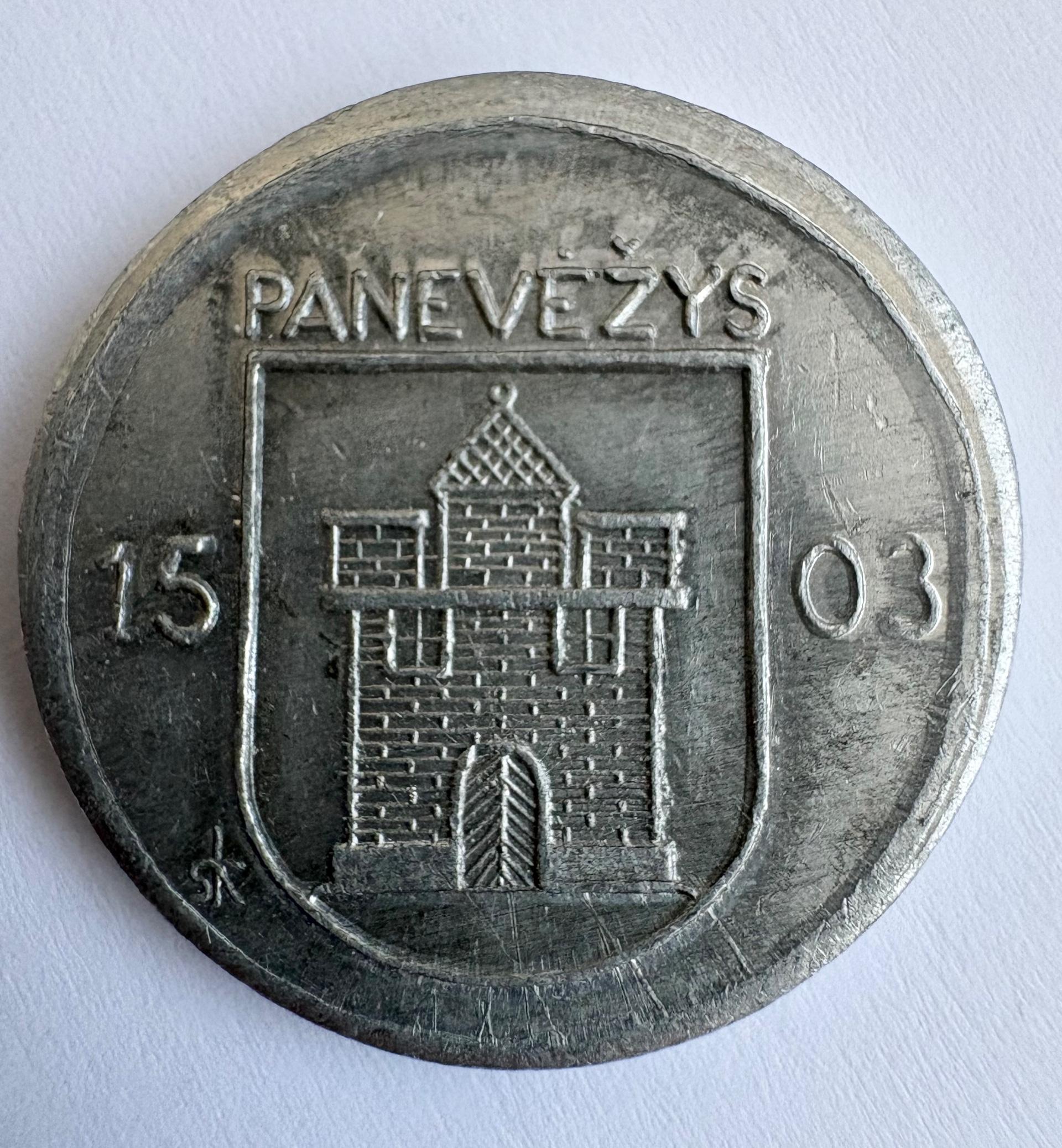 Suvenyrinė moneta Panevėžys 1504
