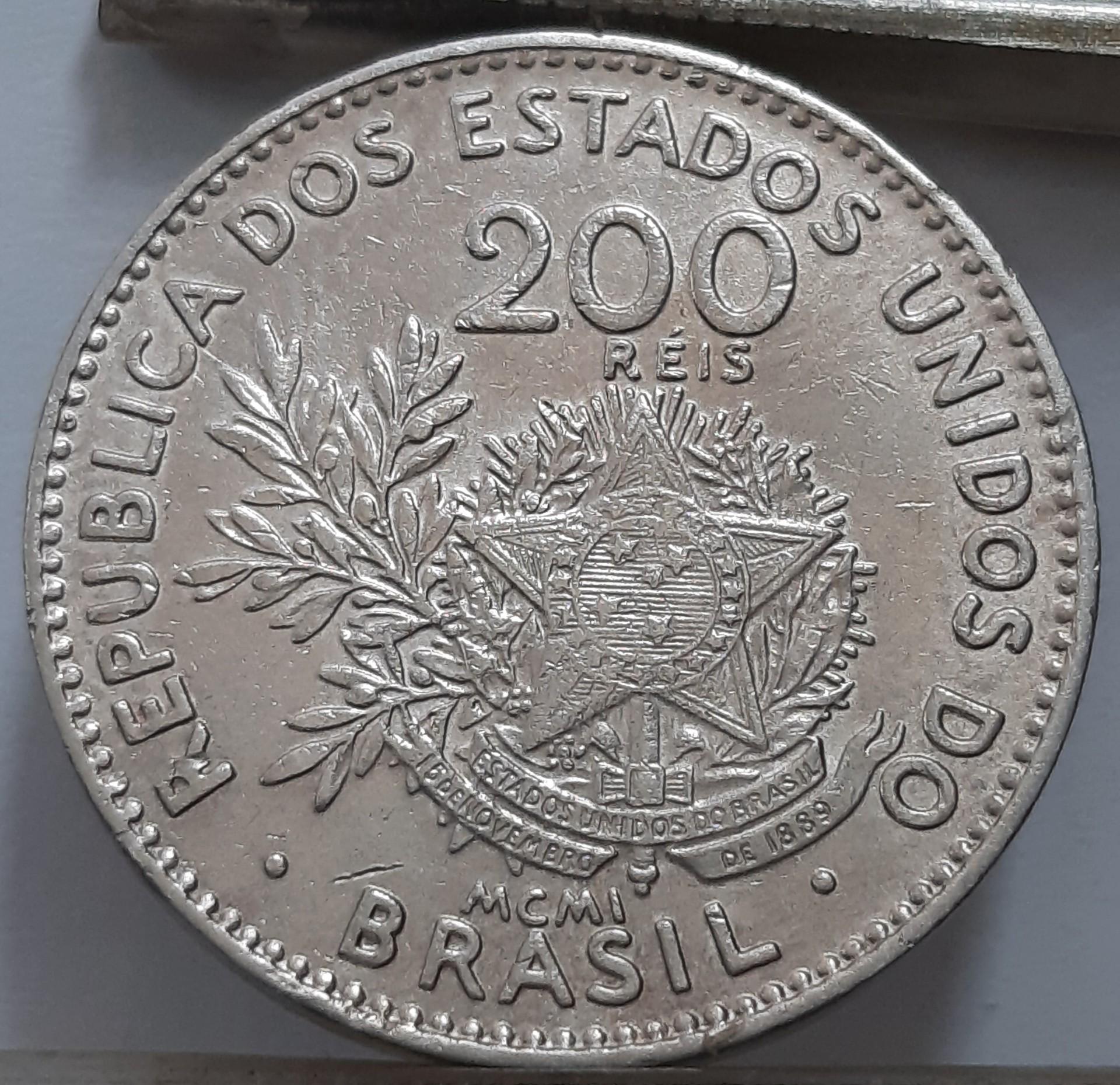 Brazilija 200 realų 1901 KM#504 (7704)