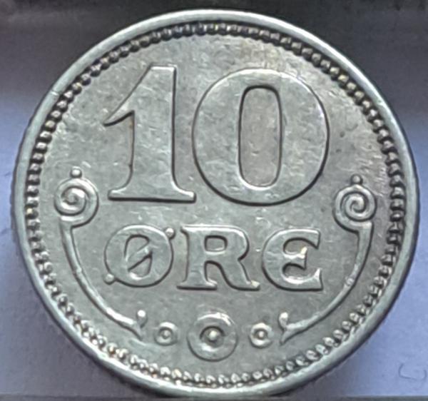 Danija 10 Erių 1921 KM#818.2a (B63)