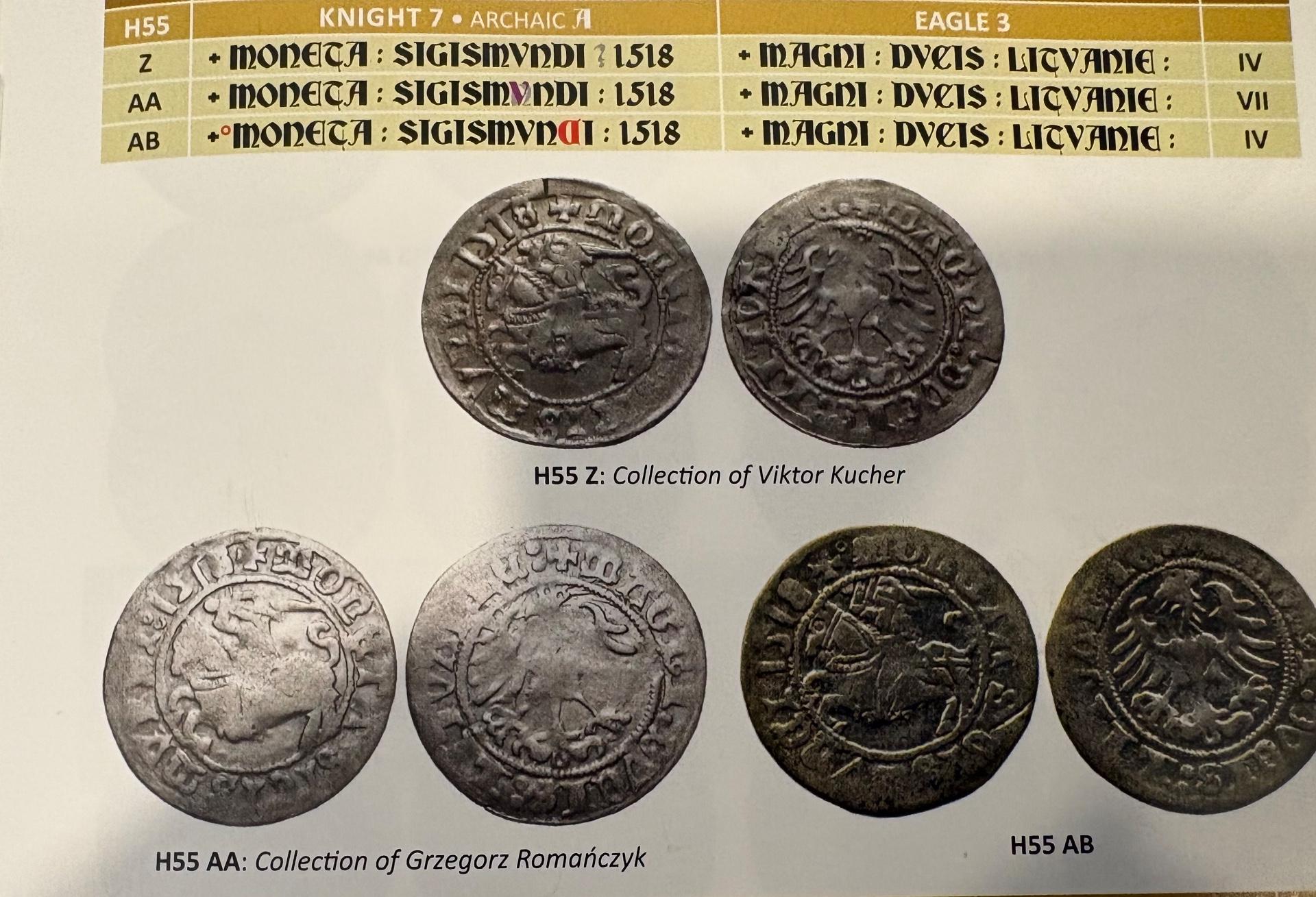 Retas Žygimanto Senojo 1518 pusgrašis 