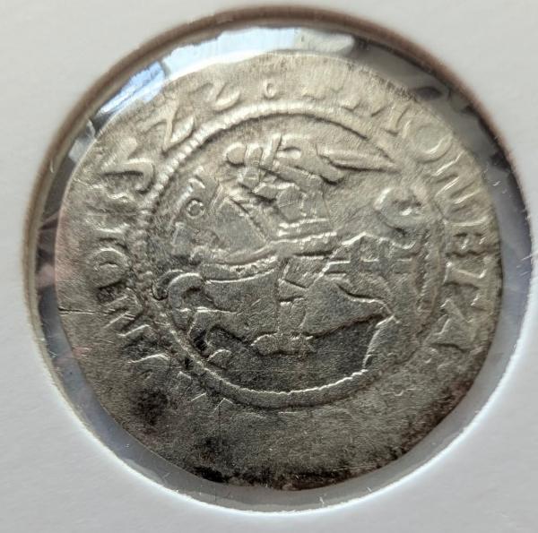 Retas Žygimanto Senojo 1522 pusgrašis 