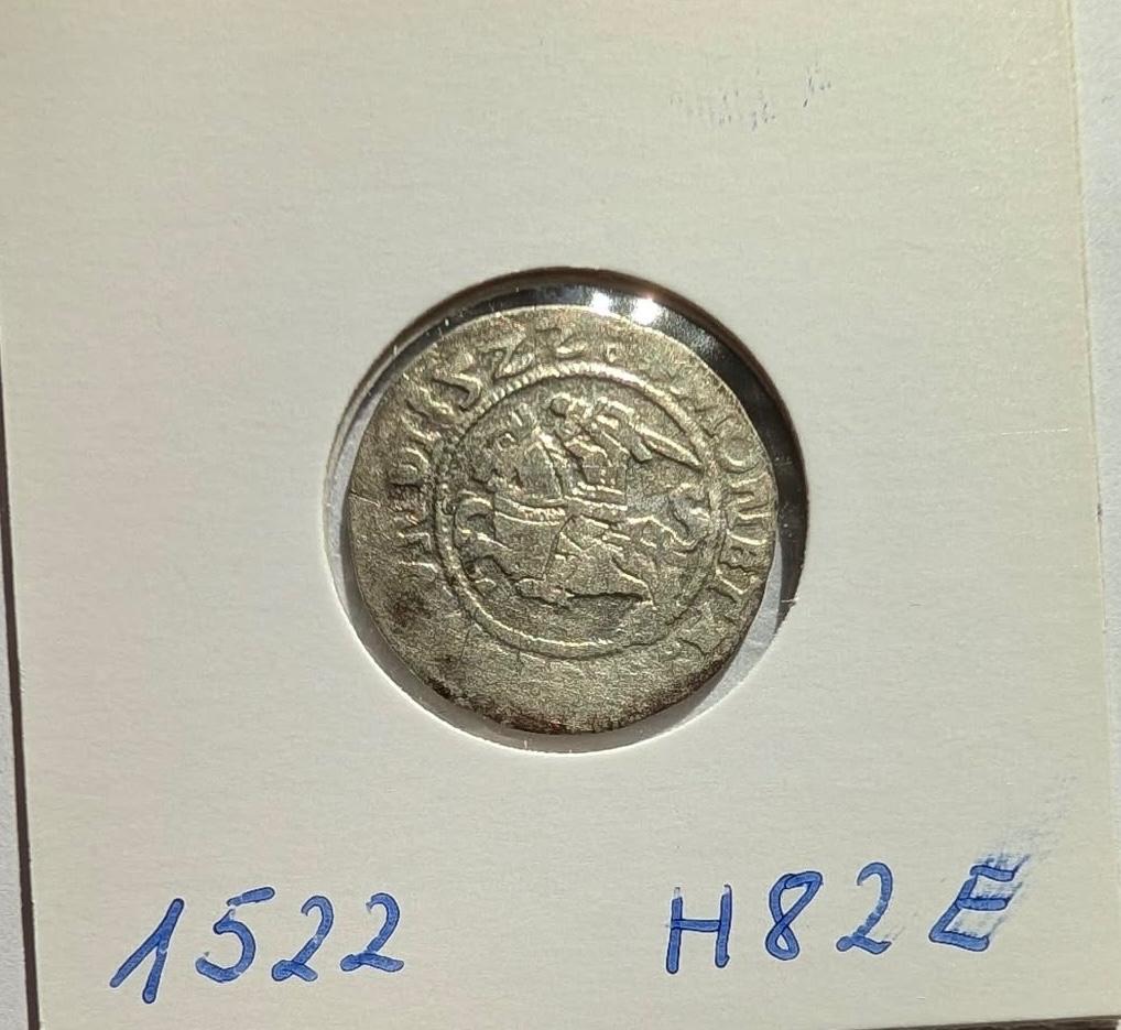 Retas Žygimanto Senojo 1522 pusgrašis 