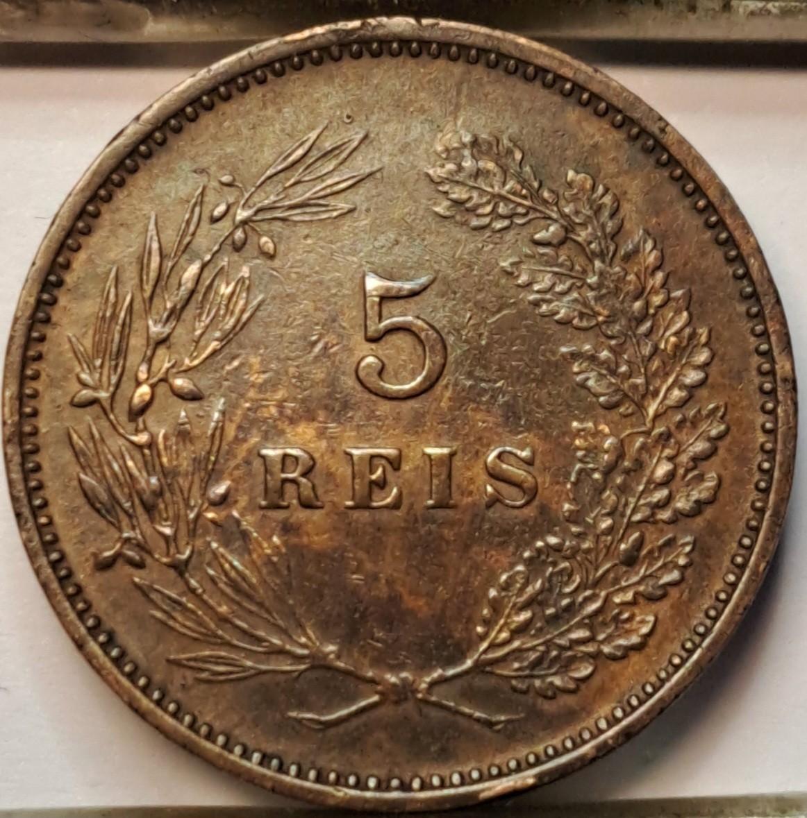 Portugalija 5 Realai 1910 KM#555 (B68)