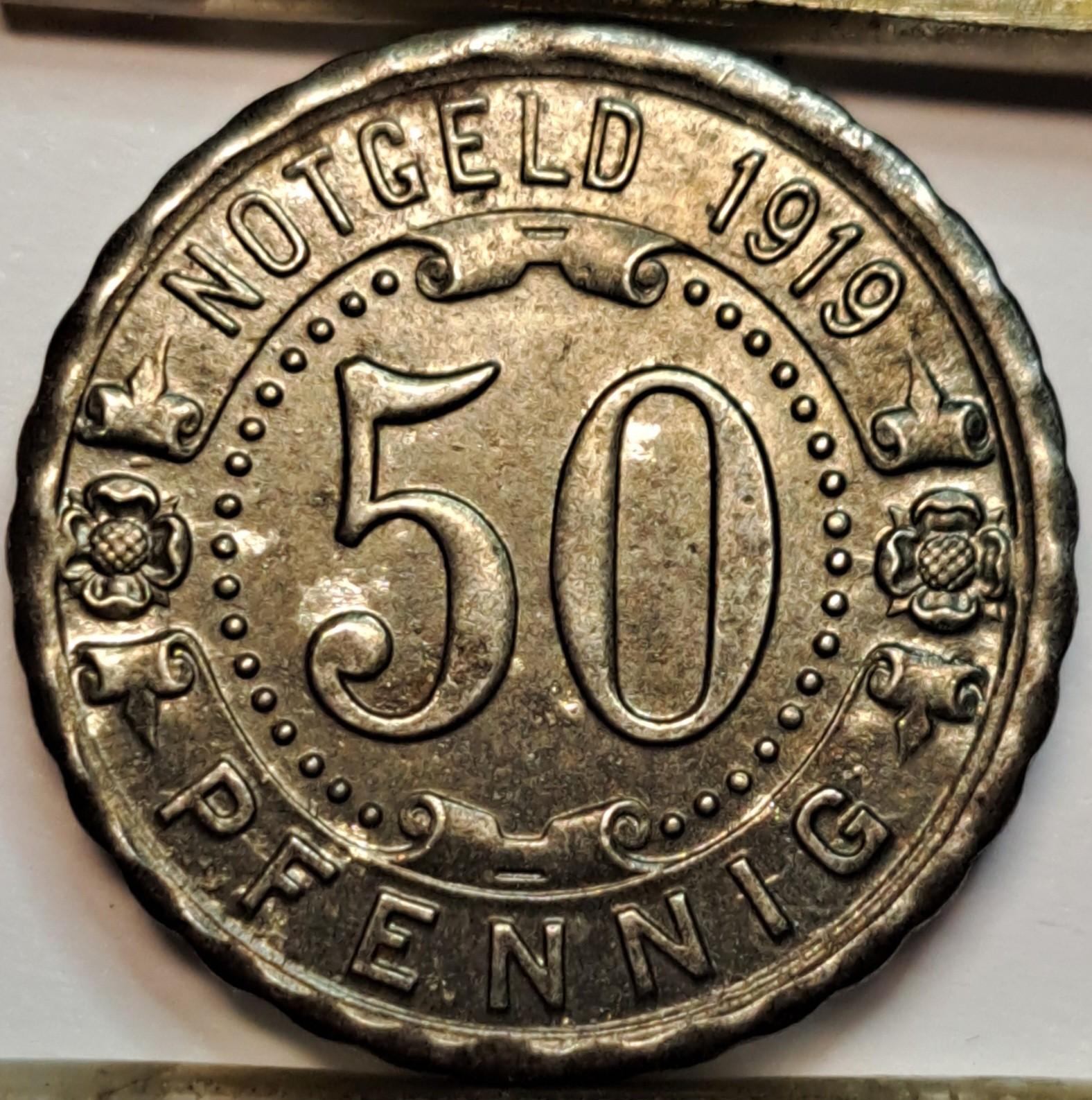 Vokietija Witten 50 Pfenigų 1919 N#27605 UNC (B74)