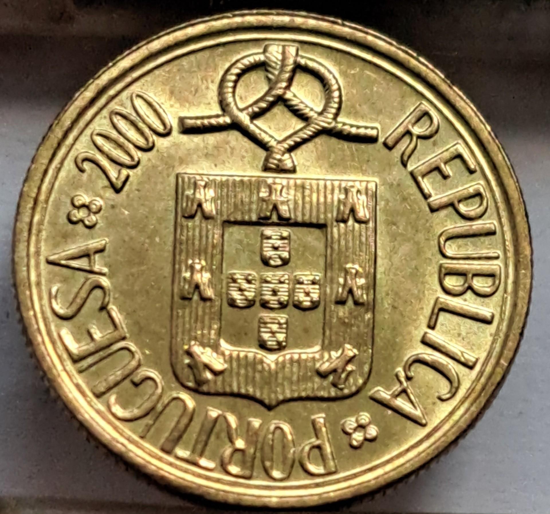 Portugalija 1 Eskudas 2000 KM#631 (B80)
