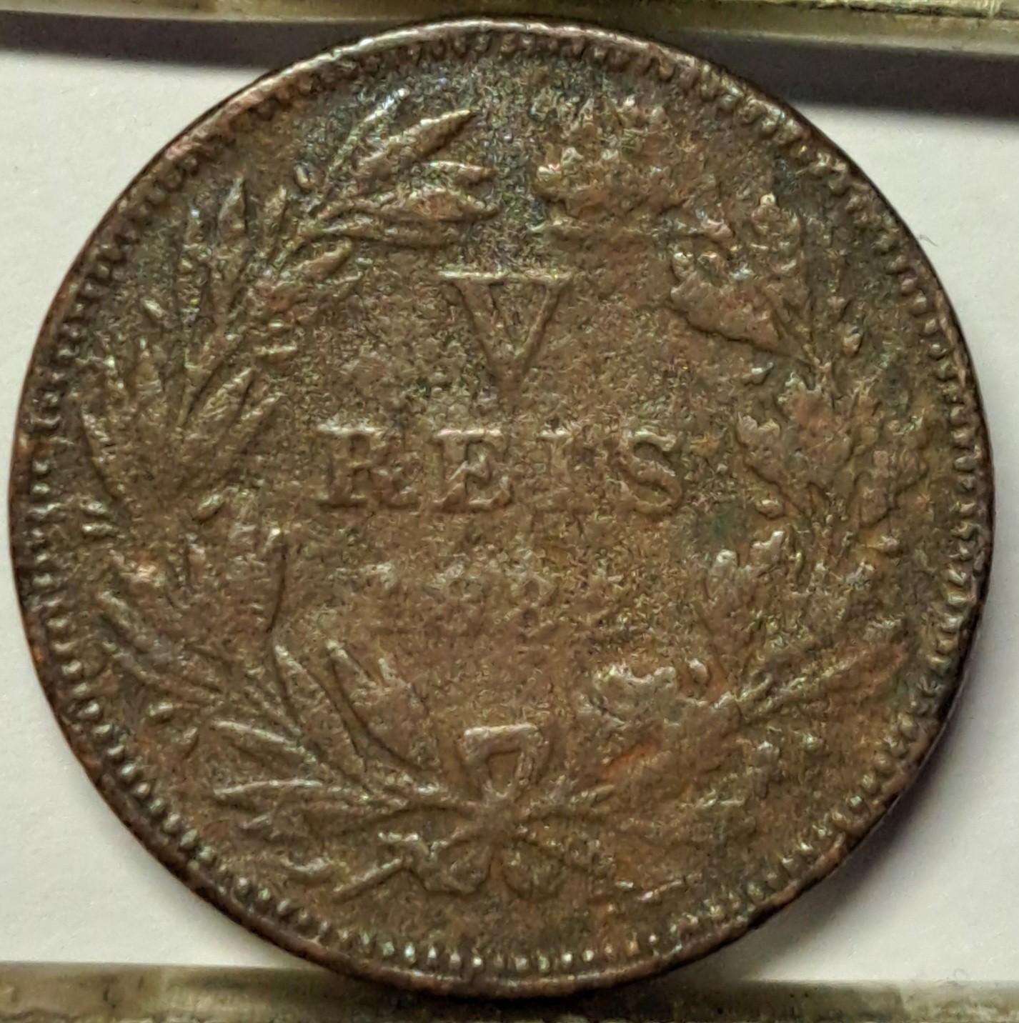 Portugalija 5 Reisai 1882 KM#525 (B83)