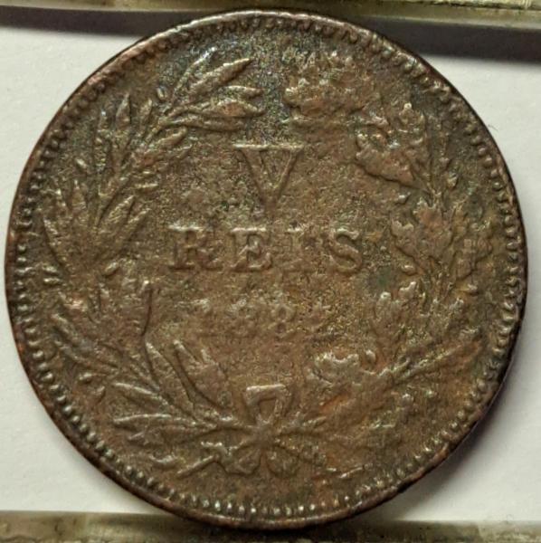 Portugalija 5 Reisai 1882 KM#525 (B83)