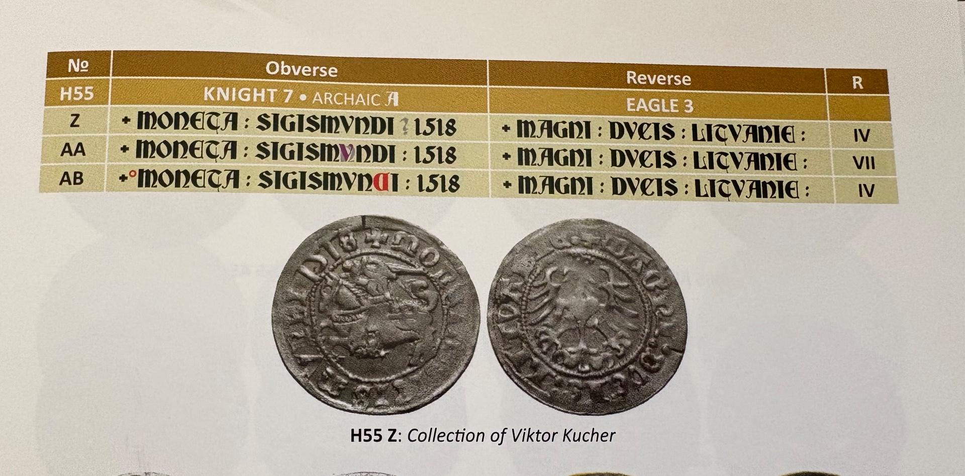 Žygimanto Senojo 1518 pusgrašis 