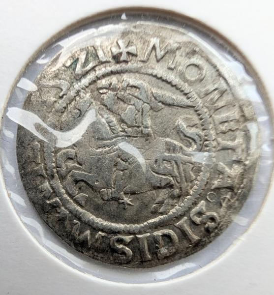 Žygimanto Senojo 1521 pusgrašis su klaida