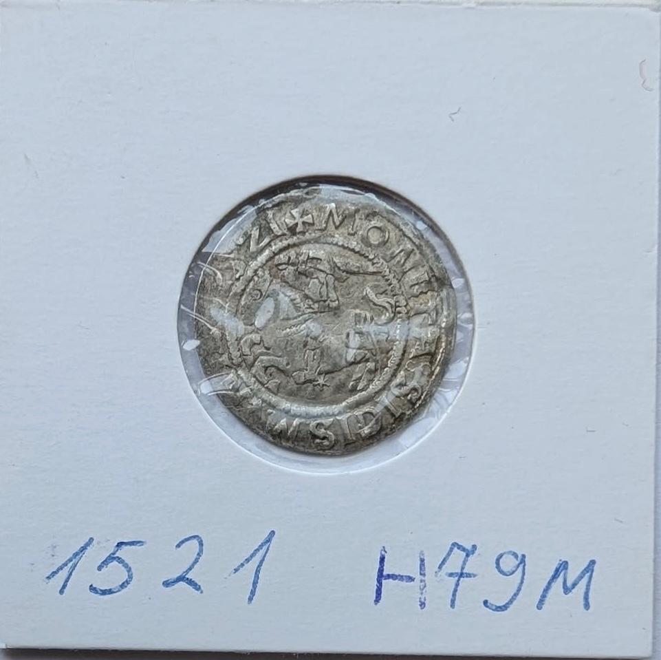 Žygimanto Senojo 1521 pusgrašis su klaida