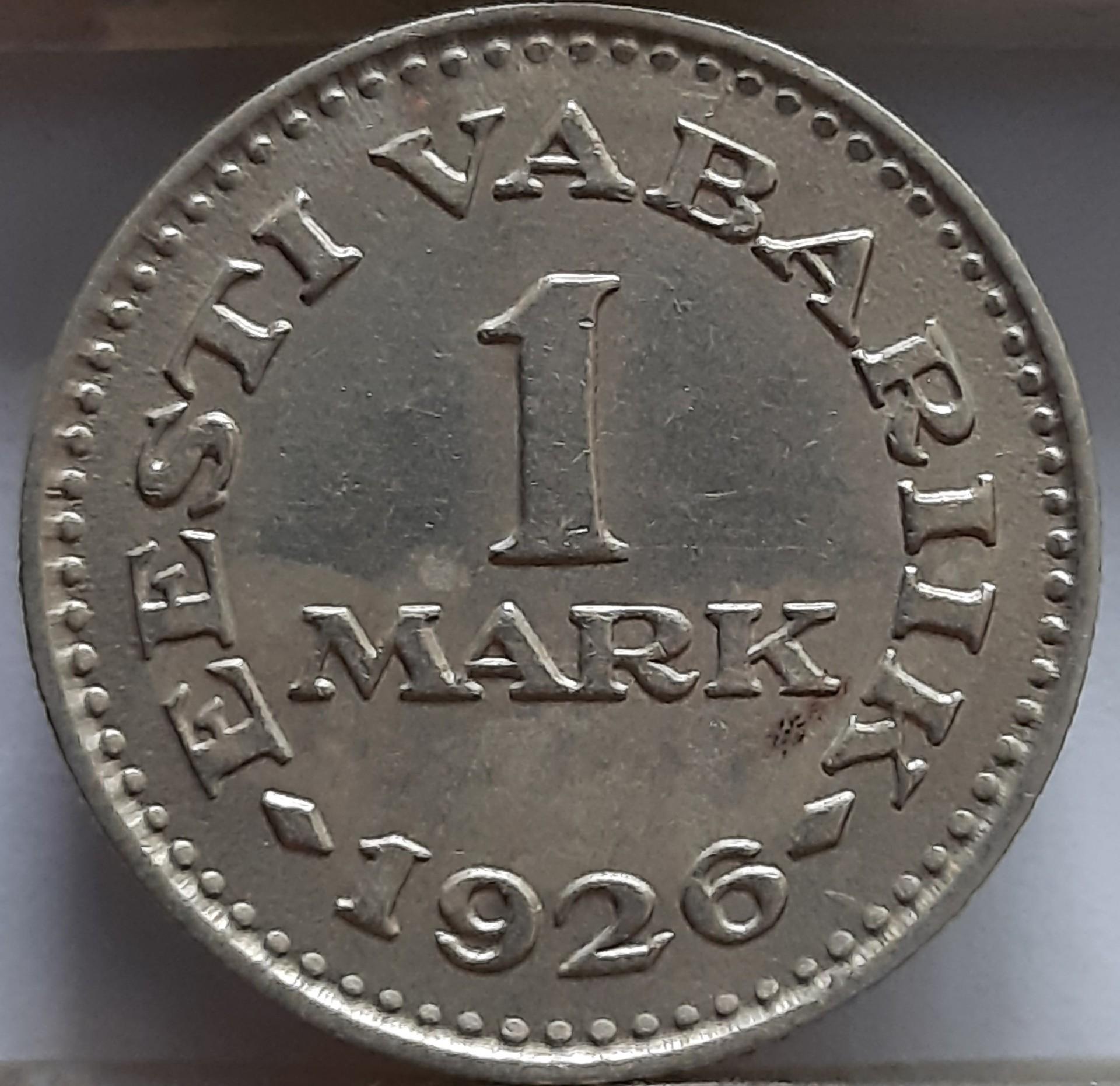Estija 1 Markė 1926 KM#5 (B108)