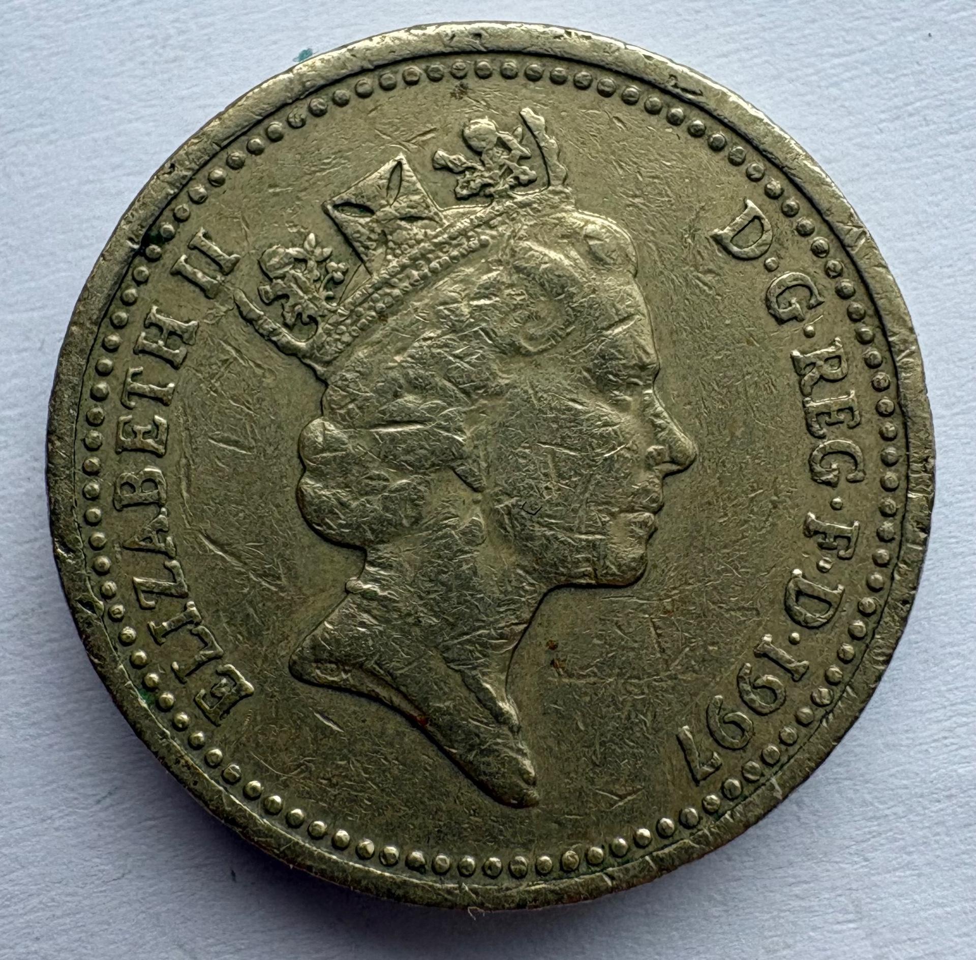 Didžioji Britanija 1 svaras 1997