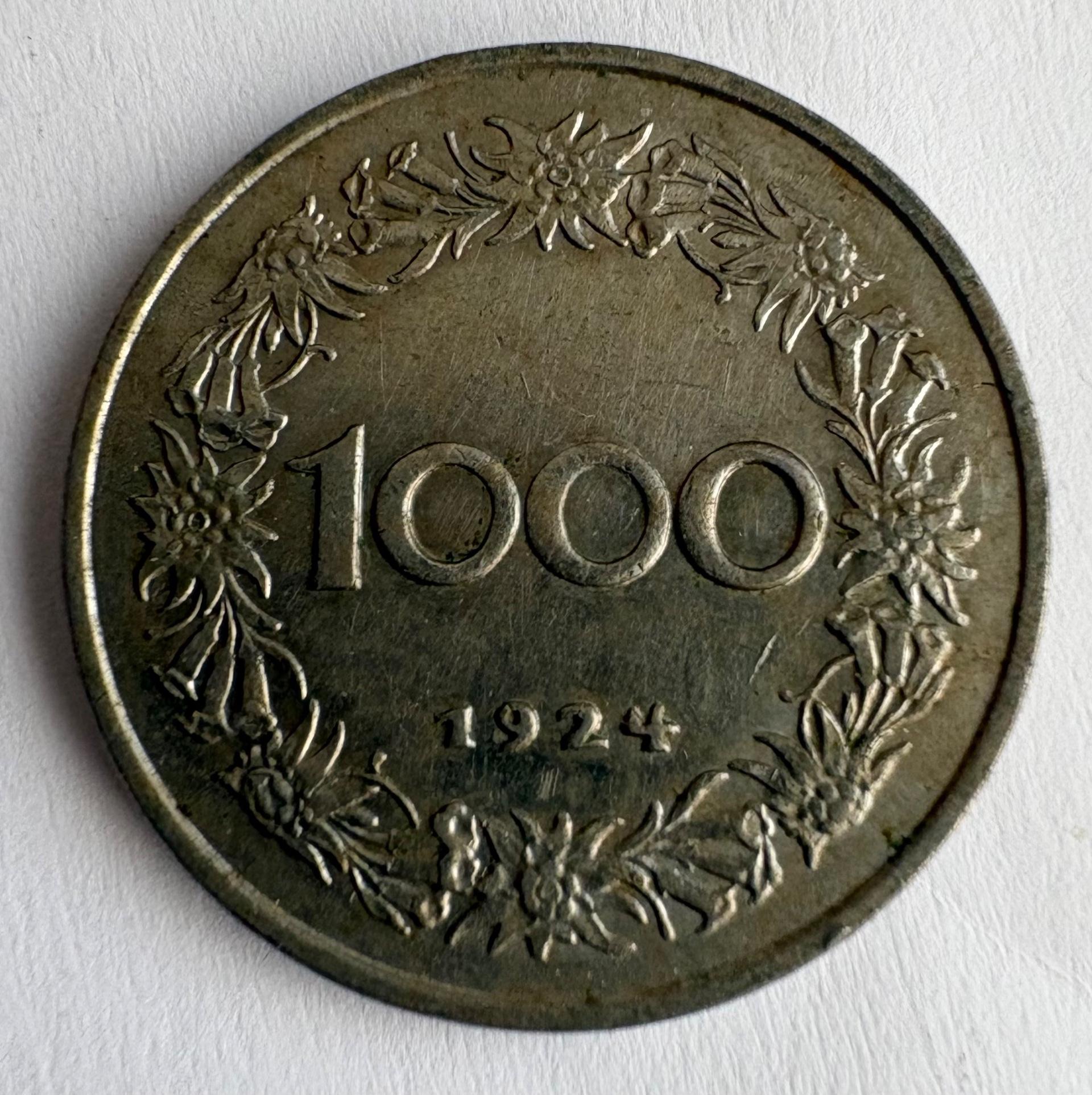 Austrija 1000 kronų 1924