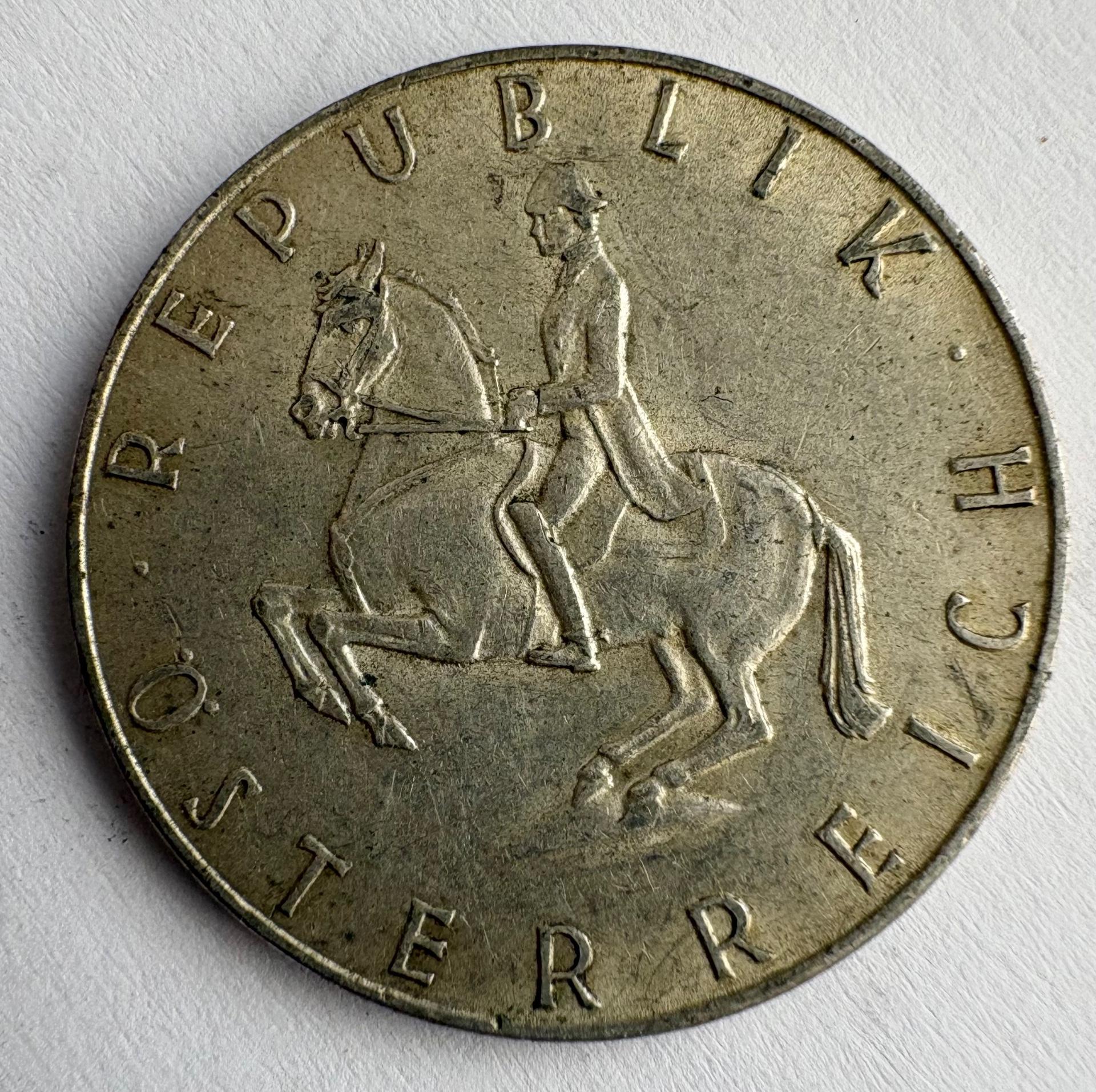 Austrija 5 šilingai 1961 sidabras