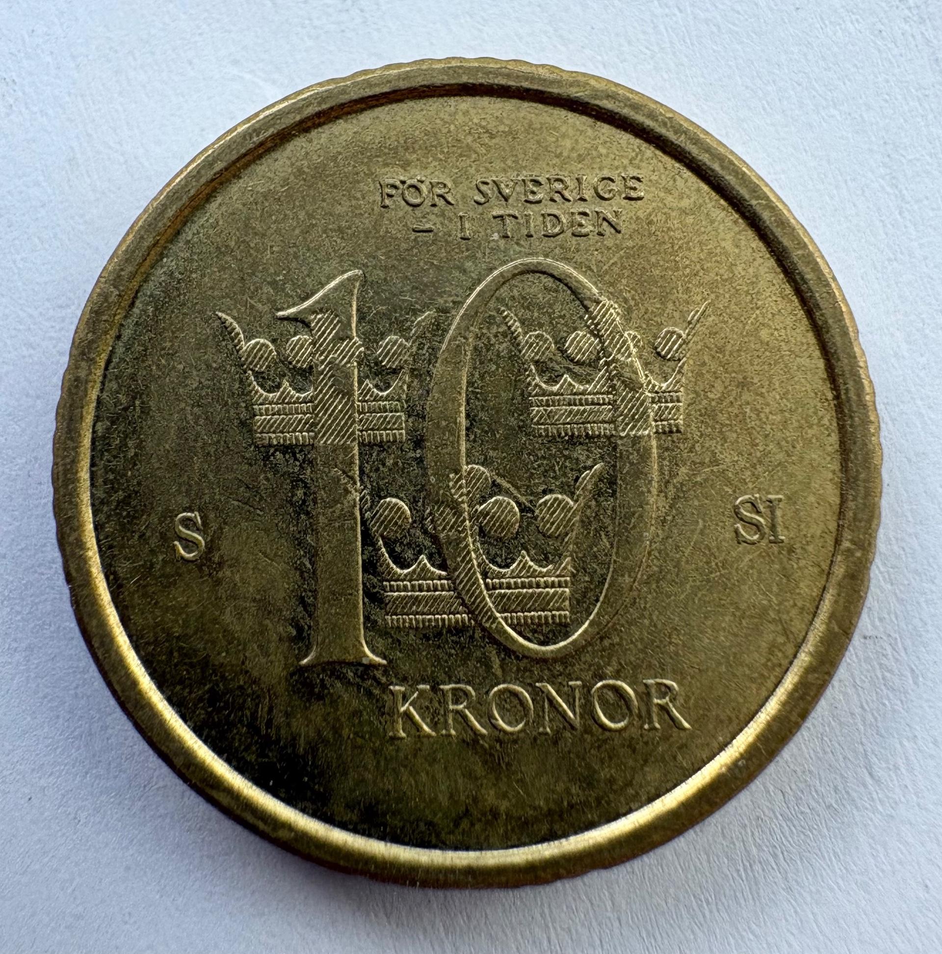 Švedija 10 kronų 2008