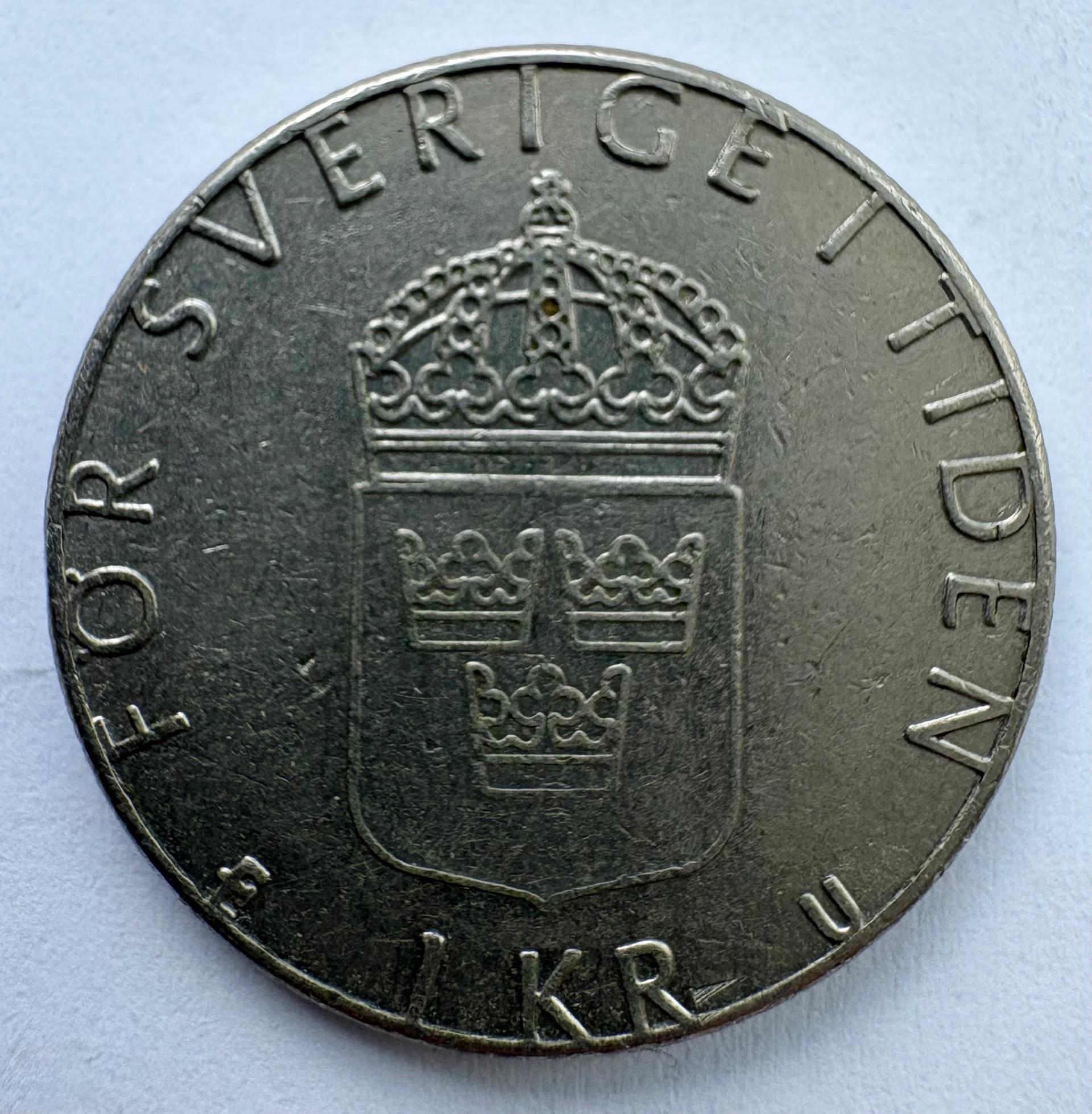 Švedija 1 kroną 1977