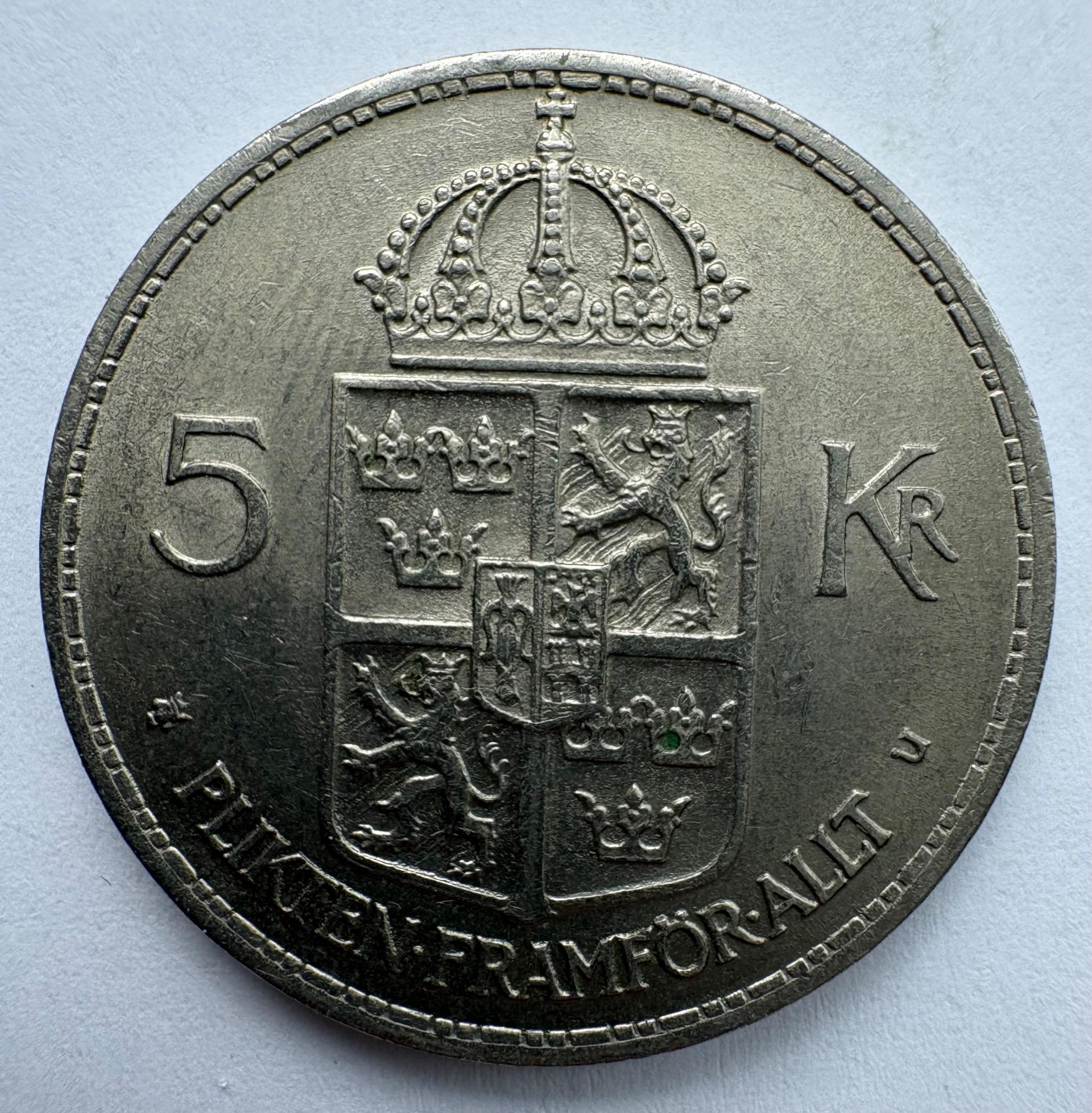 Švedija 5 kronos 1972