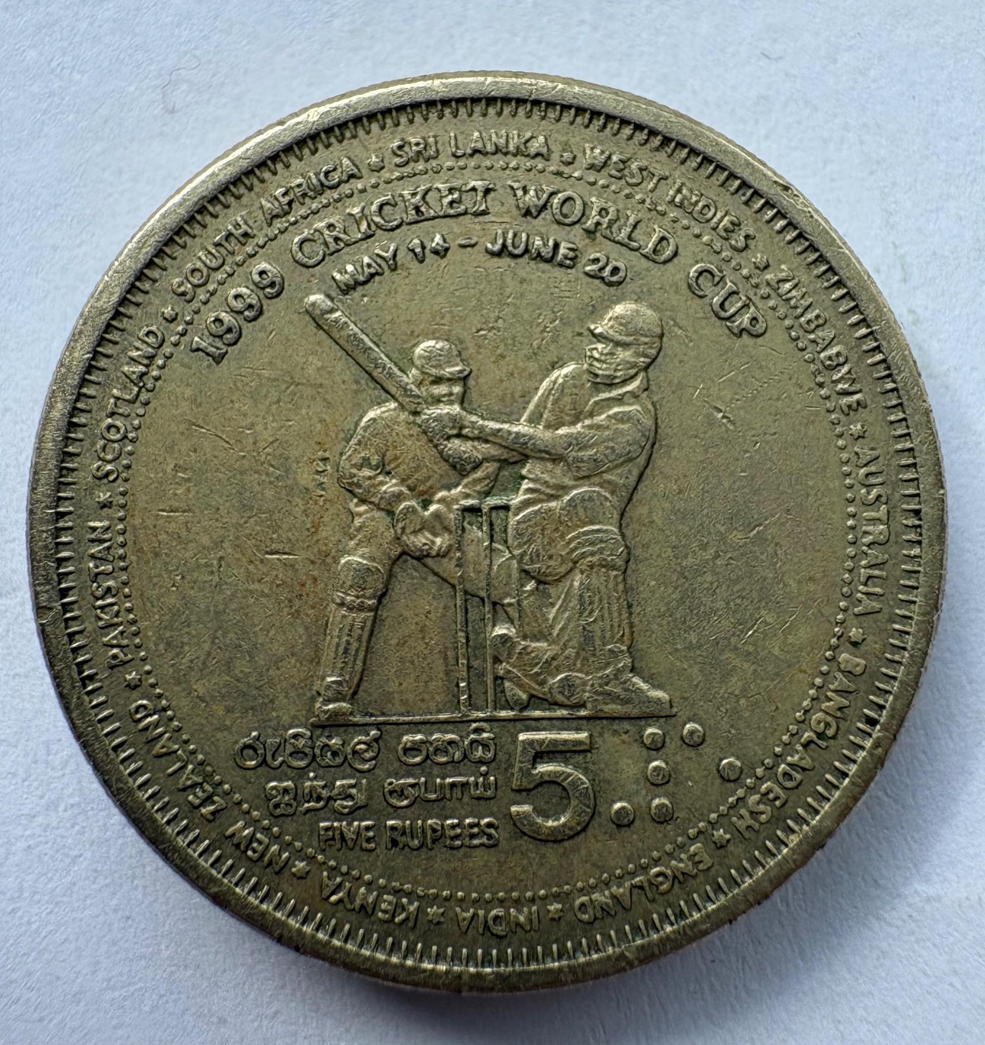 Šri Lanka 5 rupijos 1996