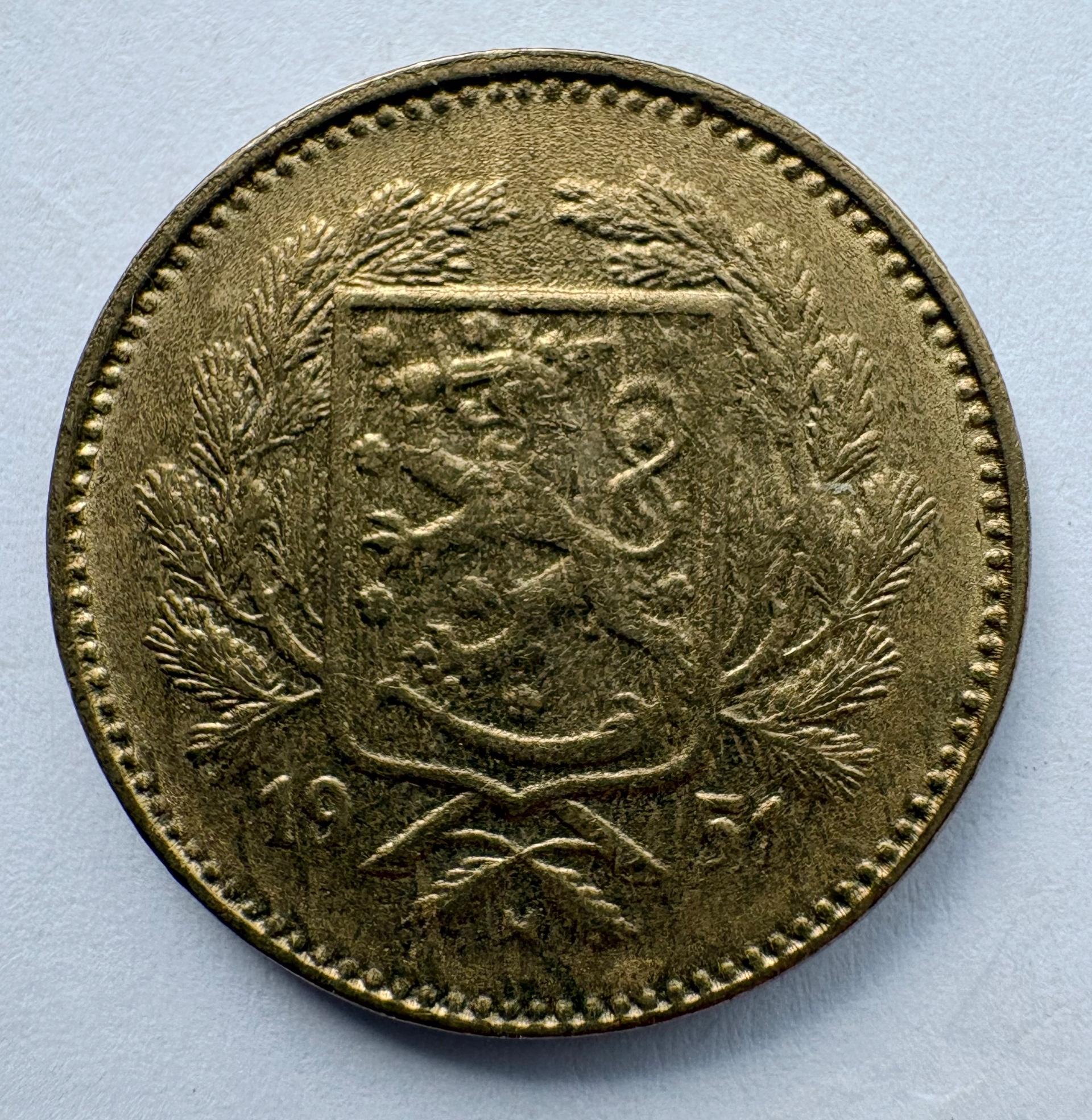 Suomija 5 markės 1951
