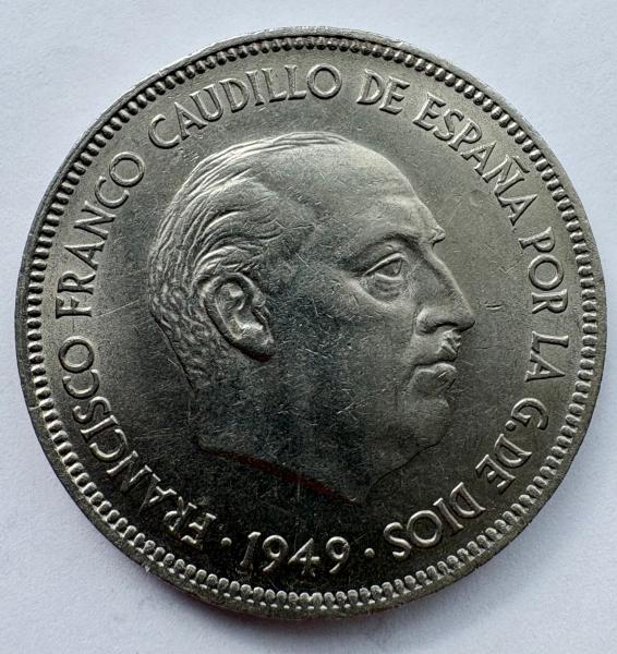 Ispanija 5 pesetų 1949 (50)