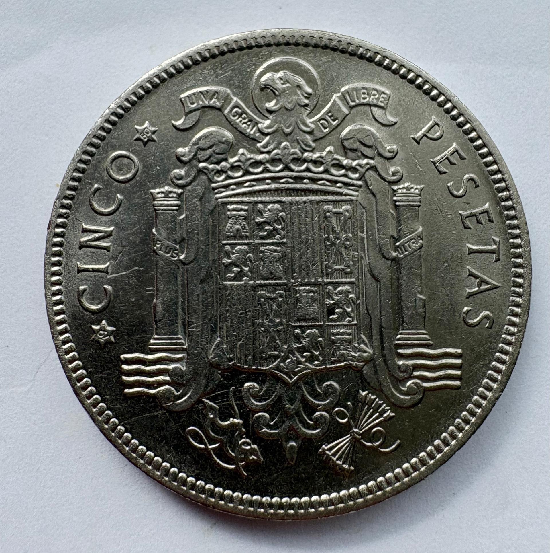 Ispanija 5 pesetų 1949 (50)