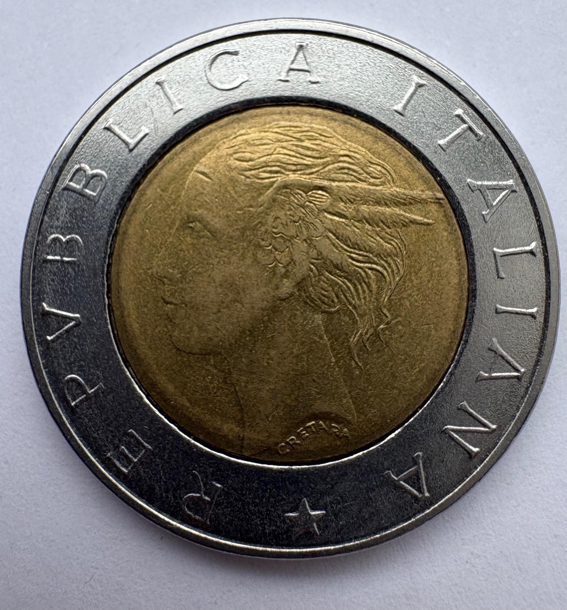 Italija 500 lirų 1994