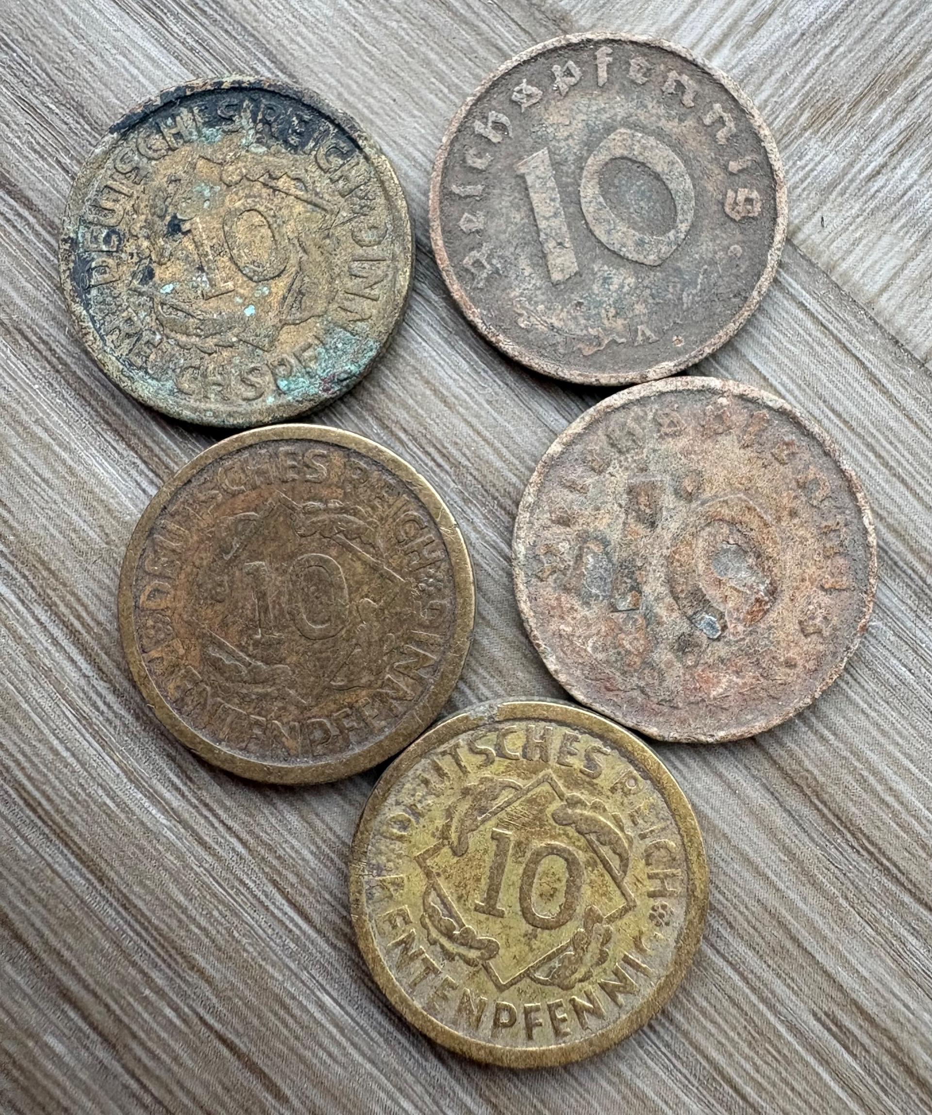 Vokietija 10 pf 5 vnt