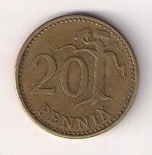 Suomija -  20 penių (1971)