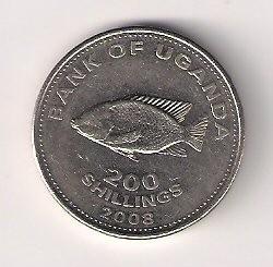 Uganda - 200 šilingų 2008
