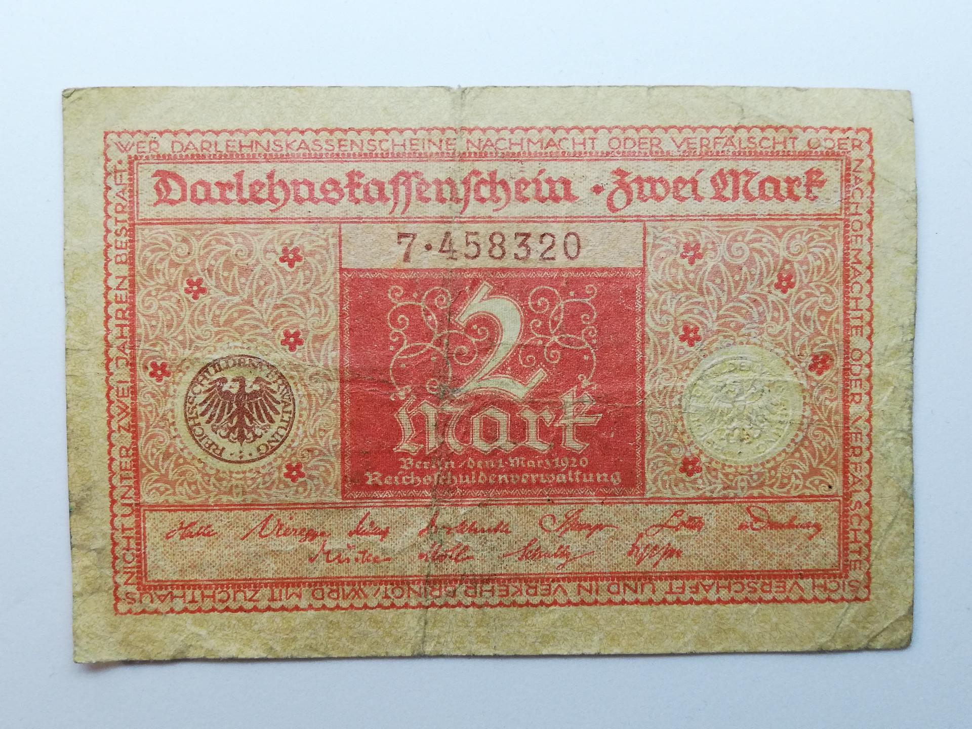 1920 zwei mark