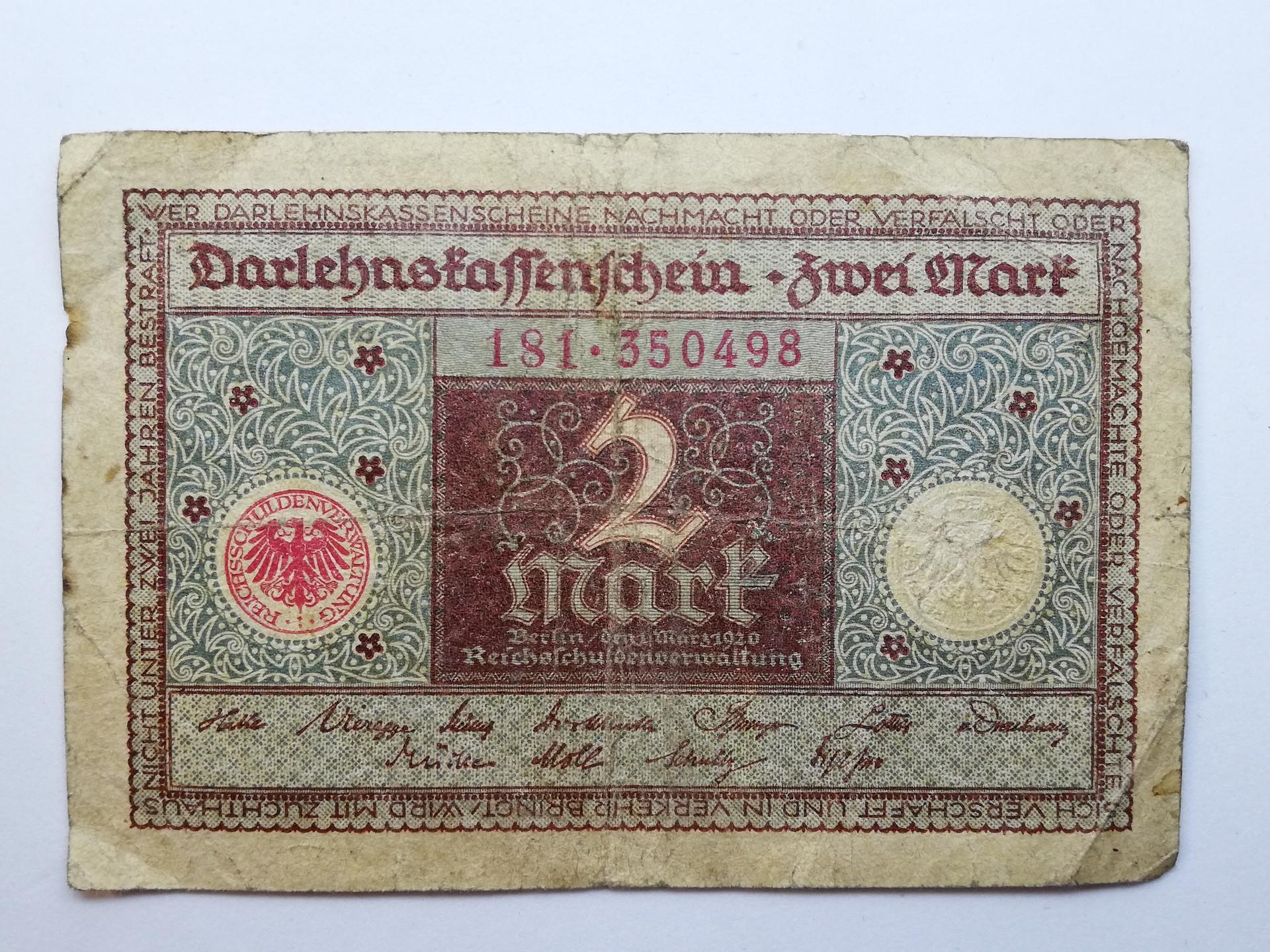 1920 zwei mark