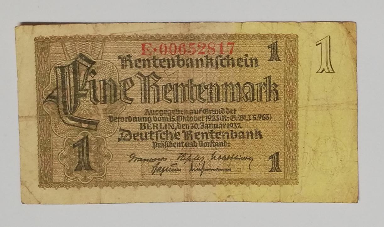 1937 eine rentenmark