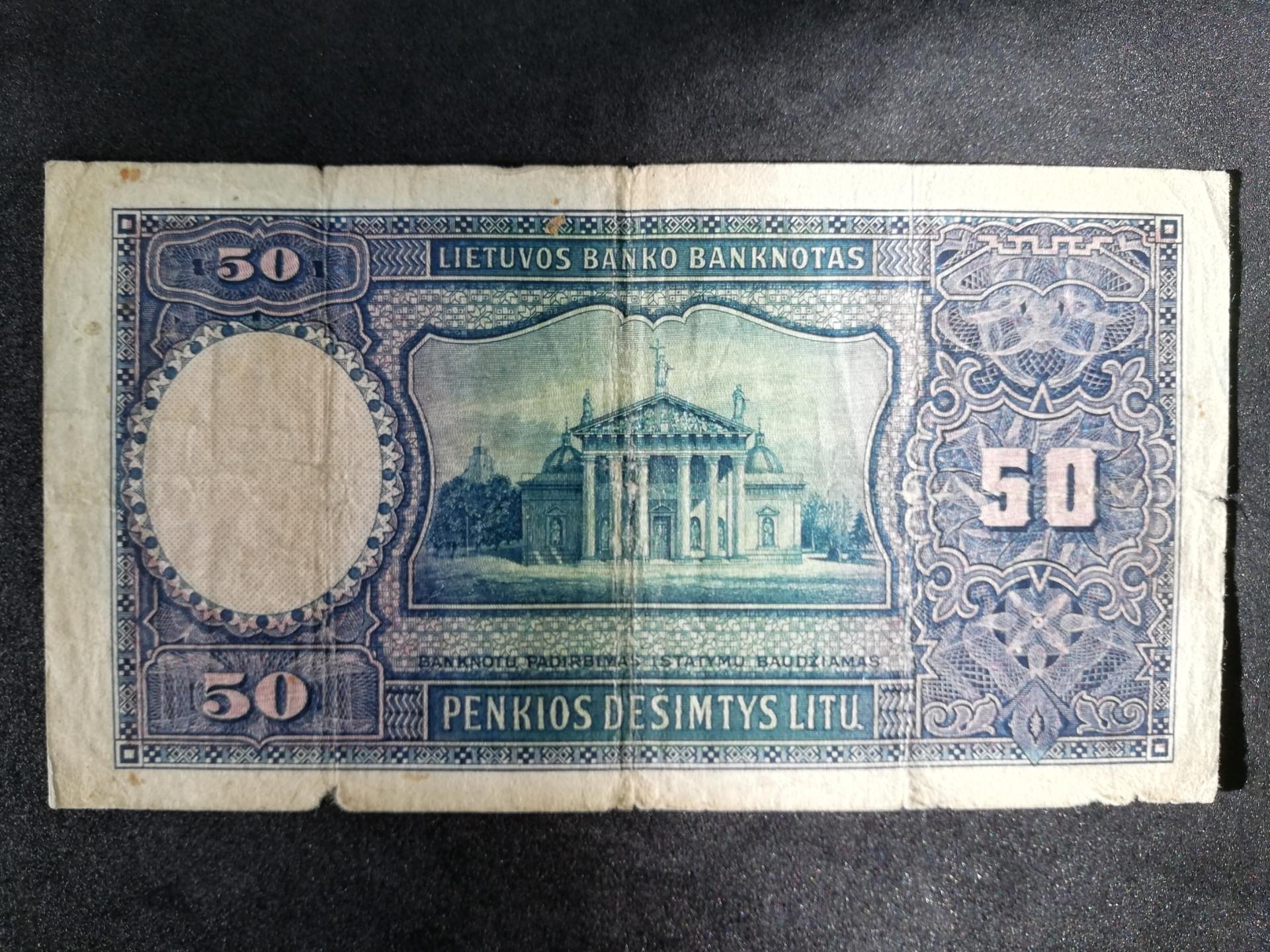 1928 metų penkiasdešimt litų banknotas