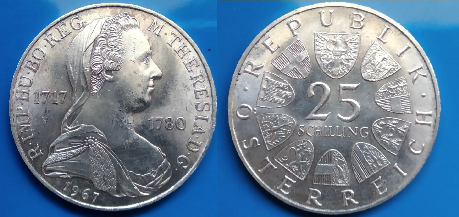 Austrija - 1967m. 25 š. SIDABRAS