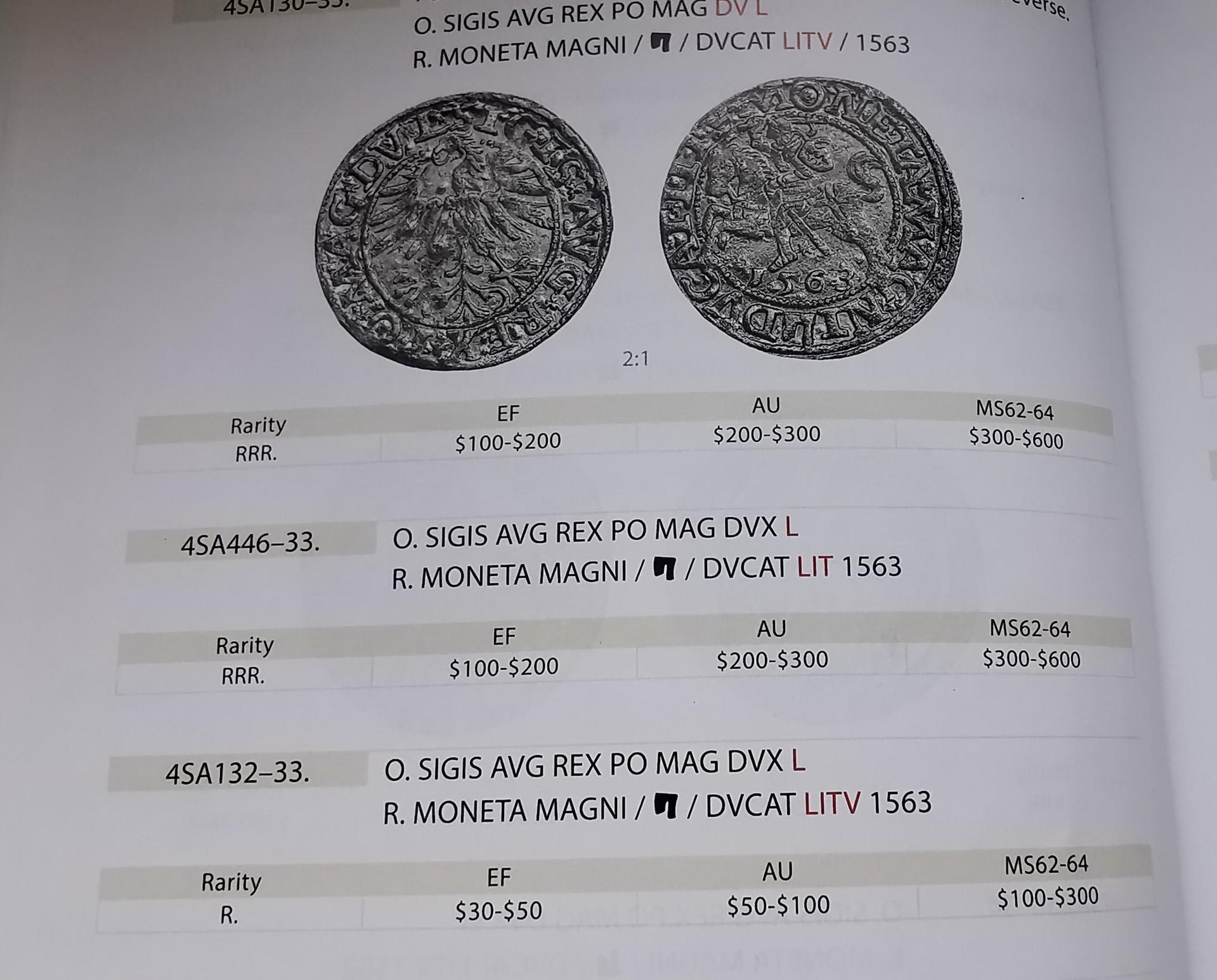 Retas Žygimanto Augusto 1563 pusgrašis R