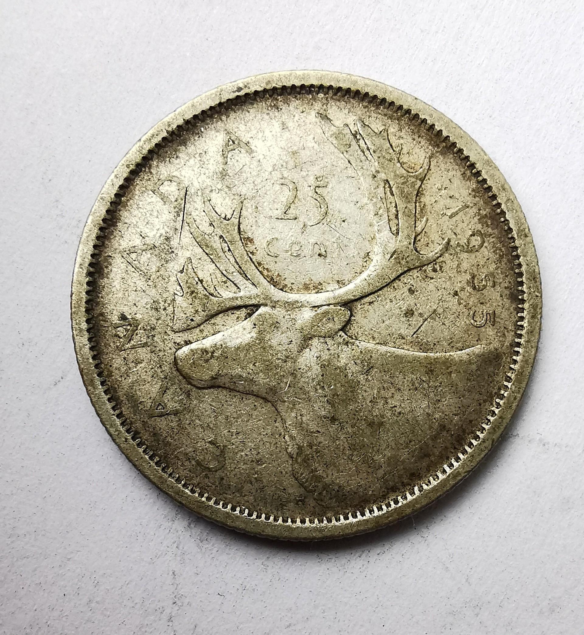 Kanada 25 c 1955 Sidabras 