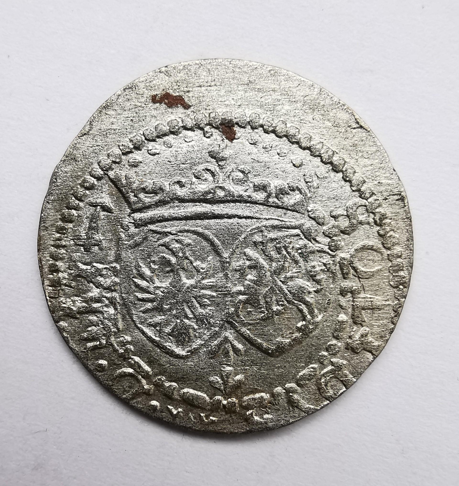 Žygimanto Vazos 1617 šilingas neaprašytas 