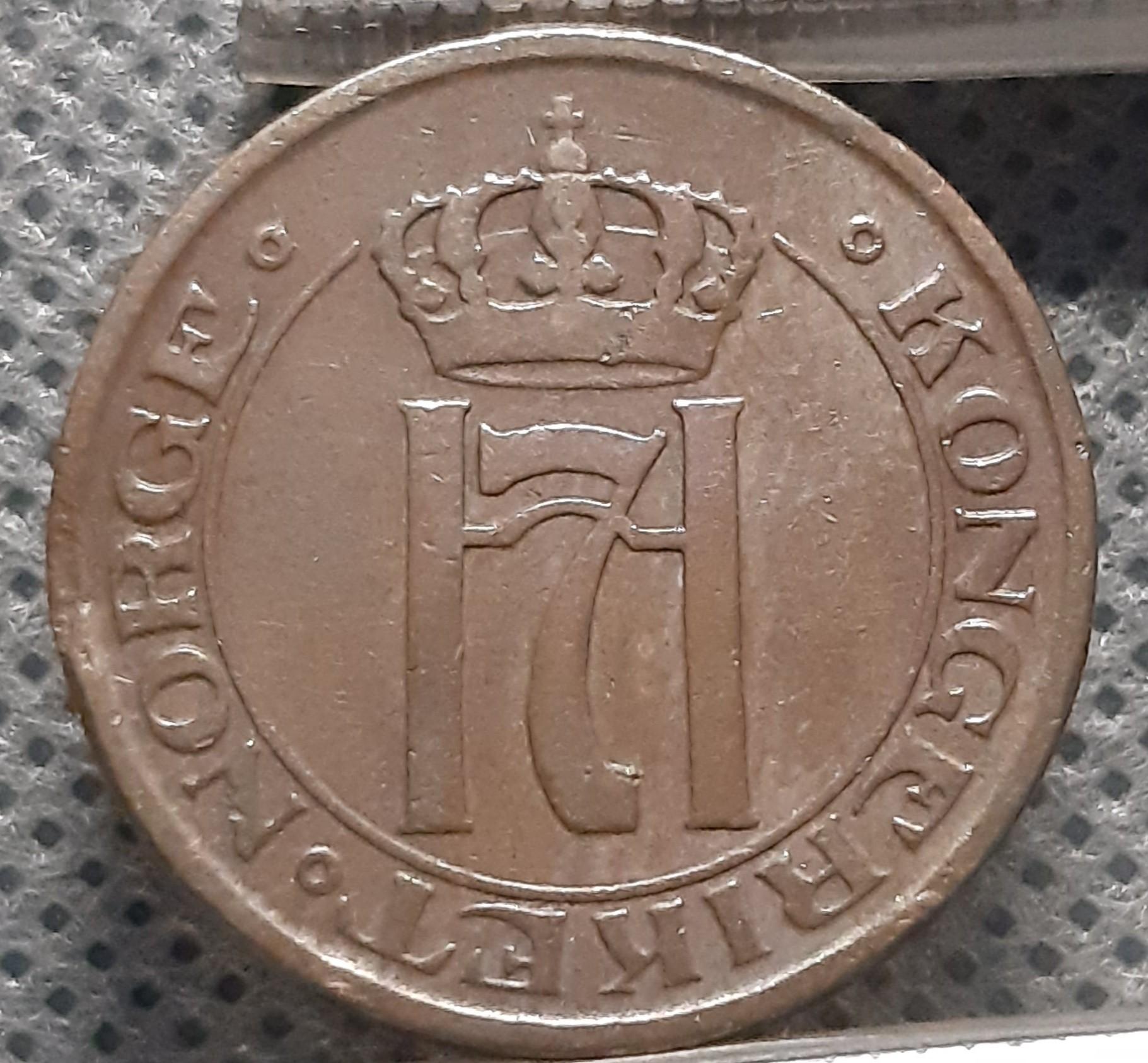 Norvegija 2 Erės 1911 KM#371 Bronza Reta (501)