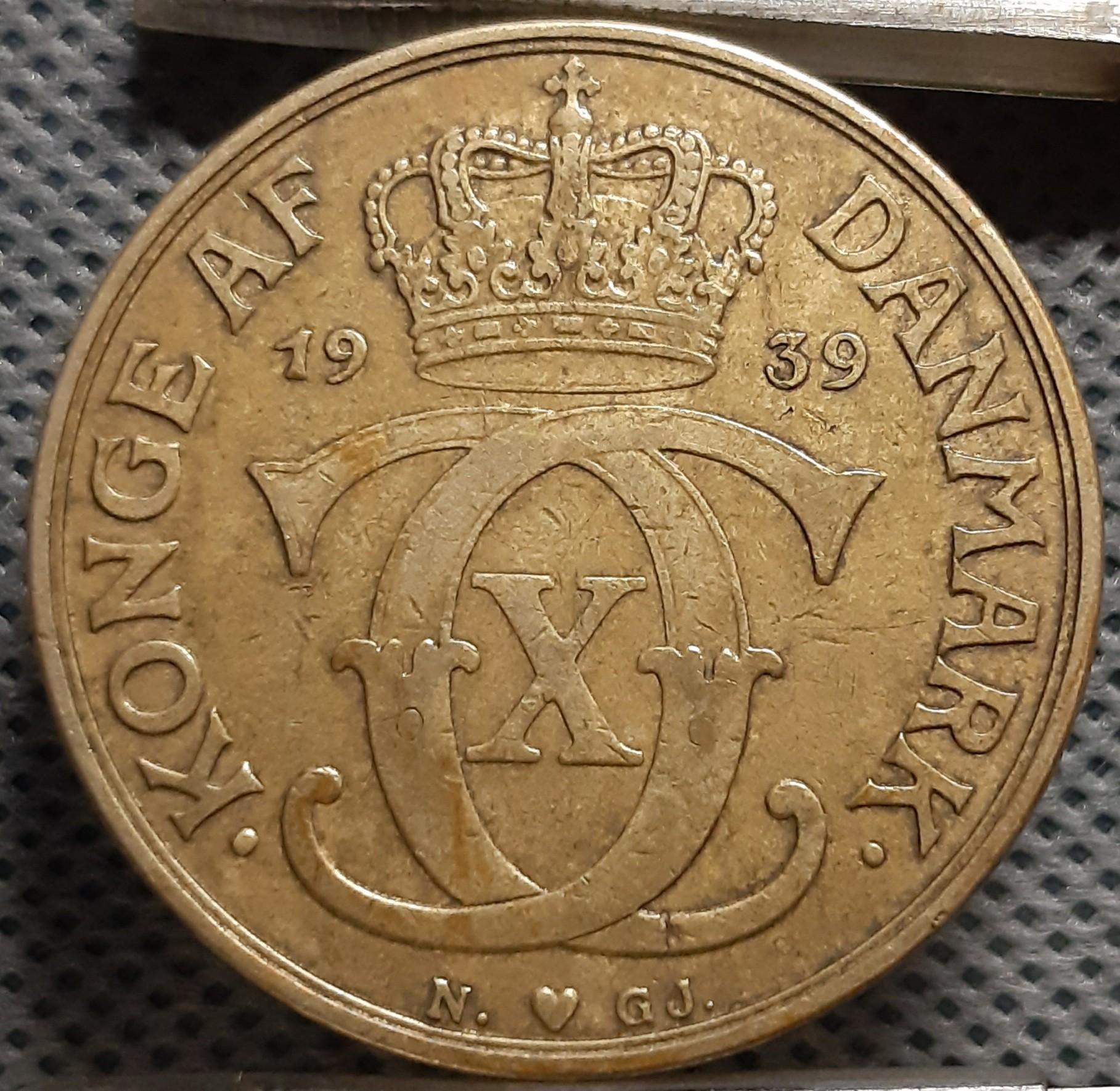 Danija 2 Kronos 1939 KM#825 (724)