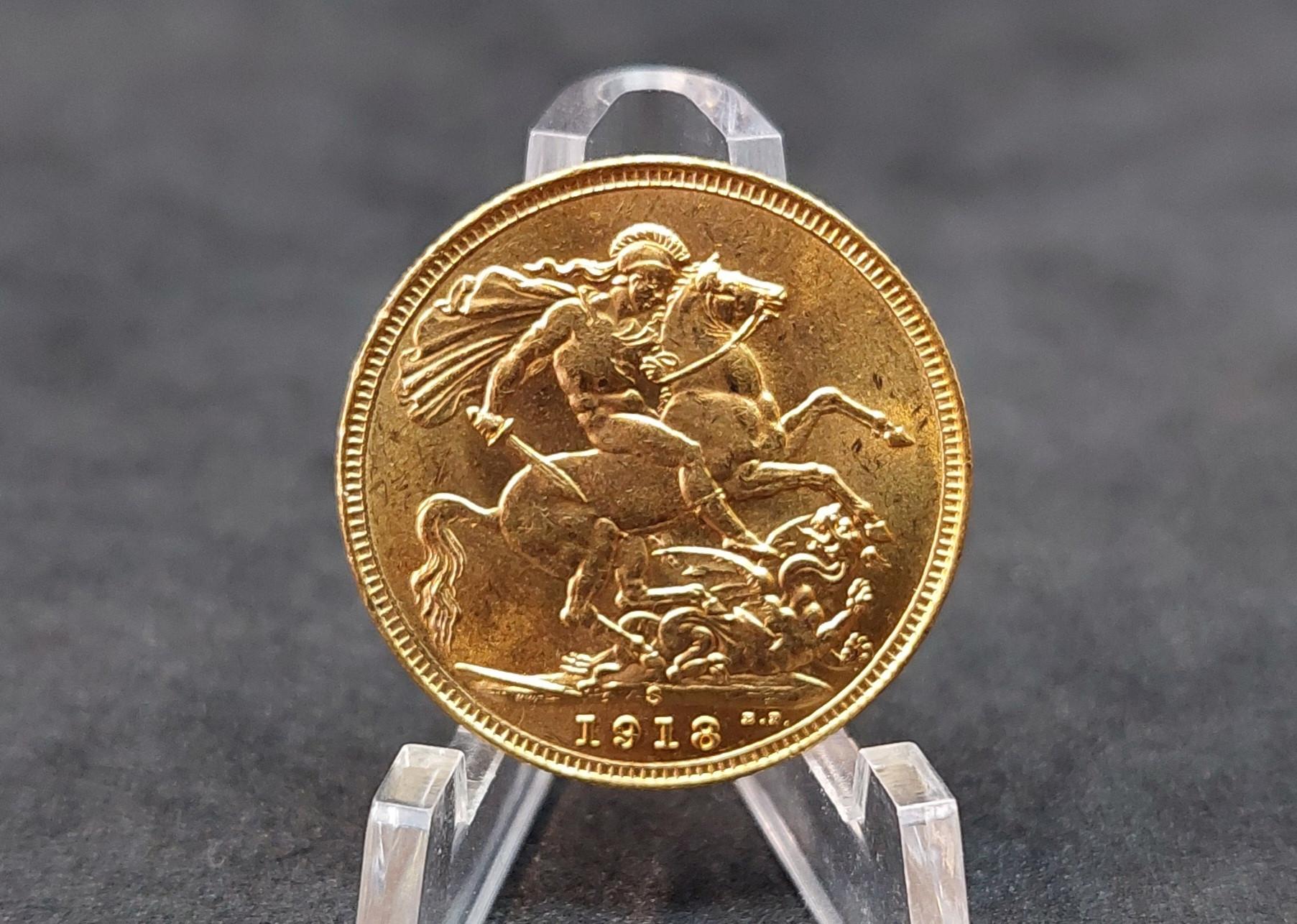 Auksinė moneta Soverenas George V