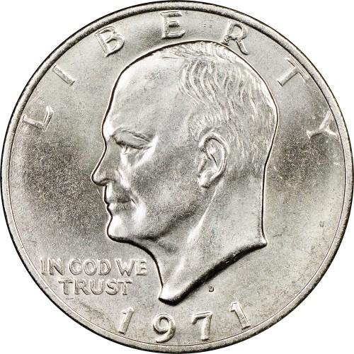 1 doleris, Generolui Duaitui Eizenhaueriui atminti. JAV, 1971m.