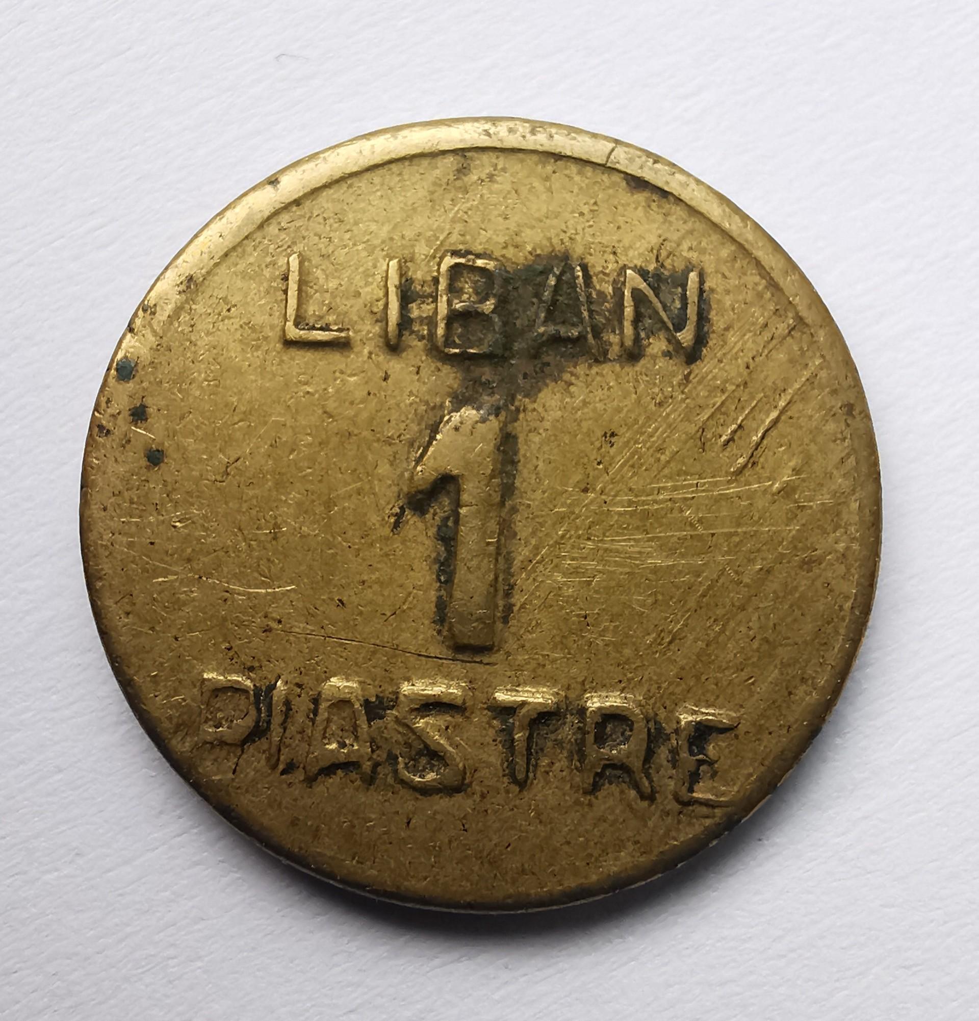 Libanas 1 Piastra 1942-1945 Reta 