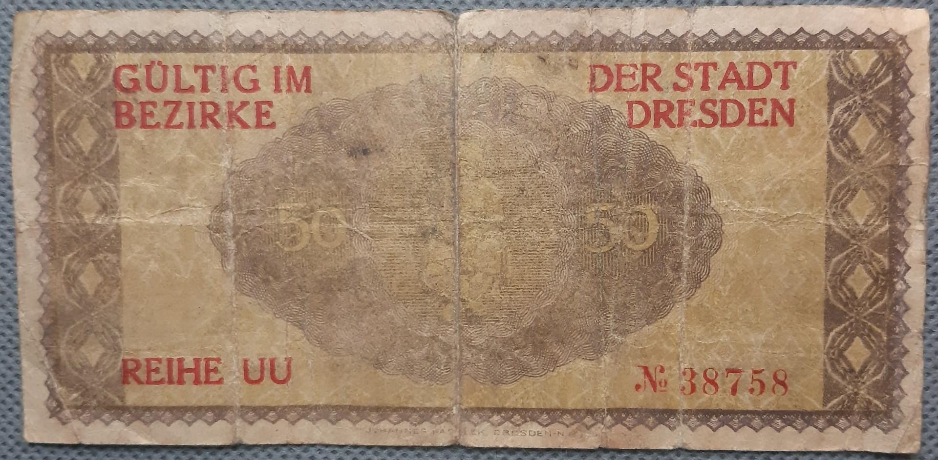 Vokietija 50 Pfenigų 1917 N#210418 (2225)  
